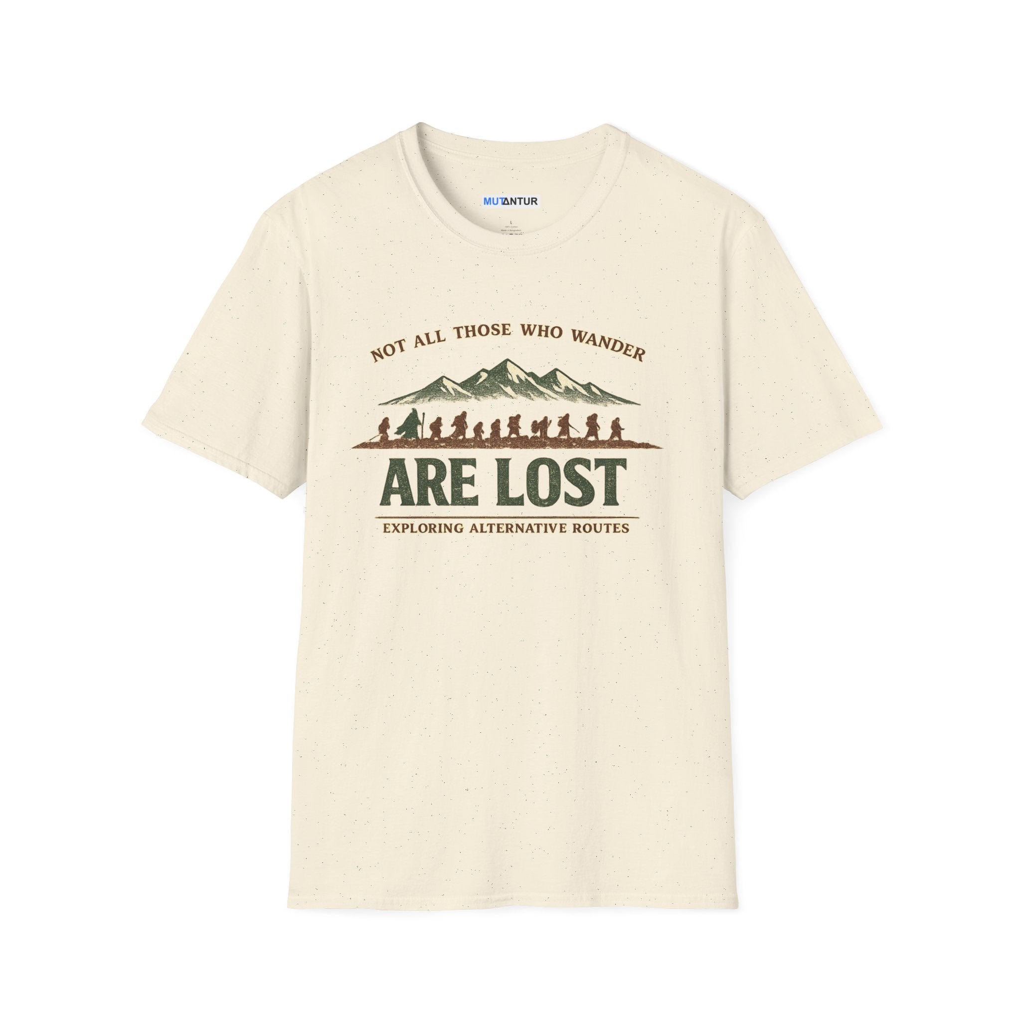 Not All Those Who Wander T-Shirt | Are Lost Exploring Alternative Routes Tee | Vintage Hiking Adventure Shirt