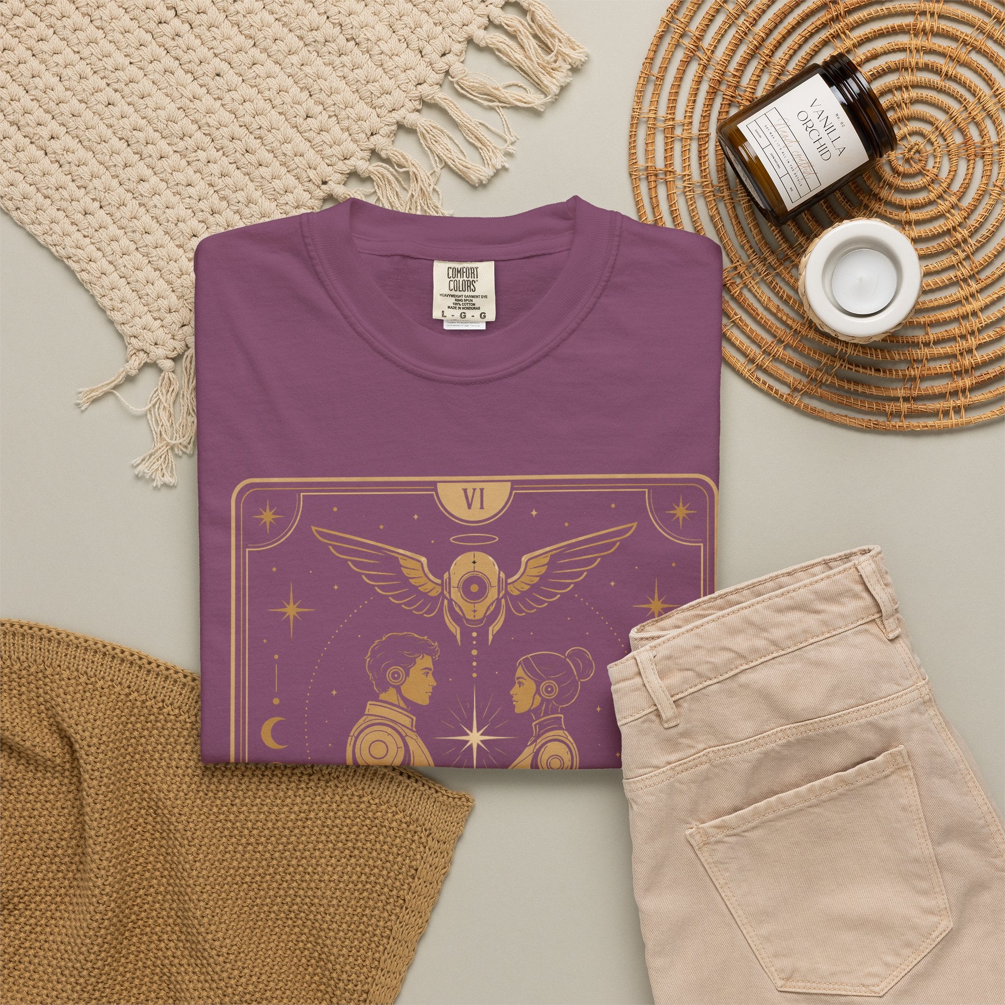 The Lovers Tarot T-Shirt — Future Arcana Comfort Colors Graphic Tee