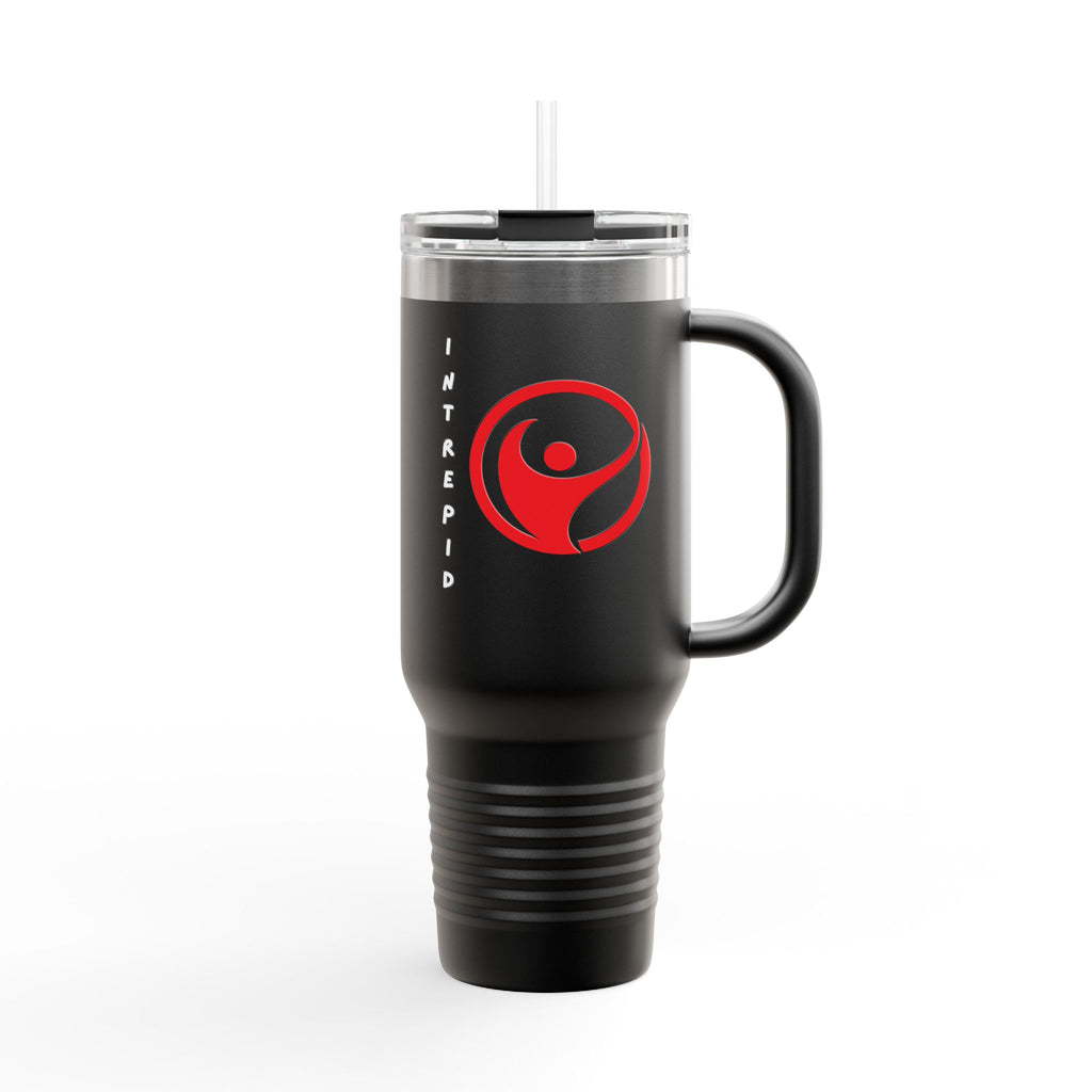 Intrepid Human Figure Logo 40oz Travel Mug Insulated Adventure Tumbler - Mutantur Labs LLC