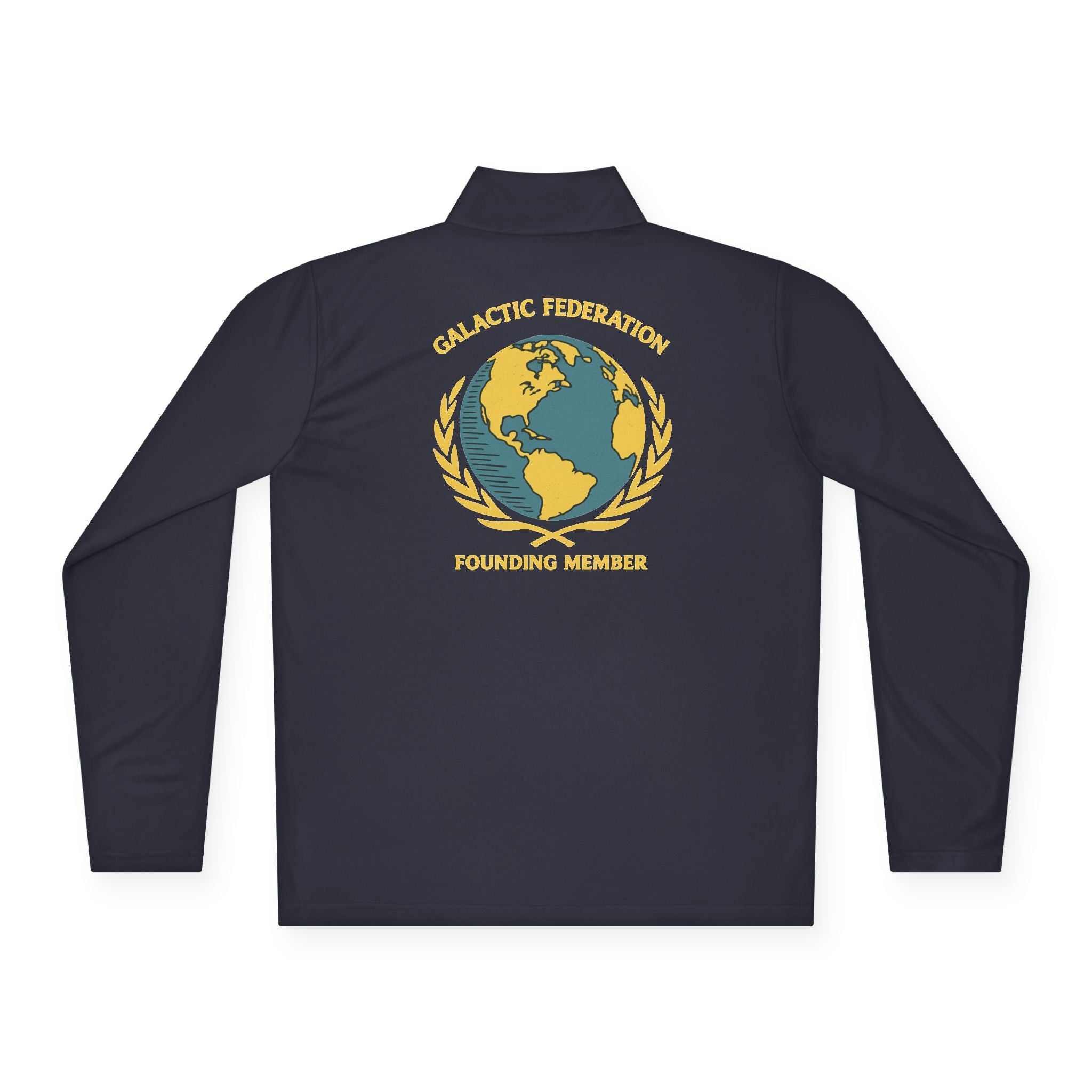 Galactic Federation Unisex Quarter-Zip Pullover - Comfortable, Stylish Outerwear for Outdoor Adventures - Mutantur Labs LLC