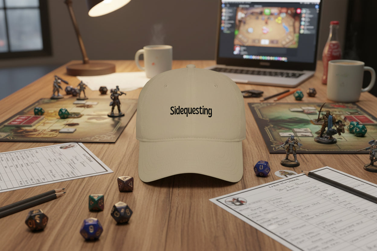 Sidequesting Baseball Cap — Low Profile Dad Hat for Gamers - Mutantur Labs LLC