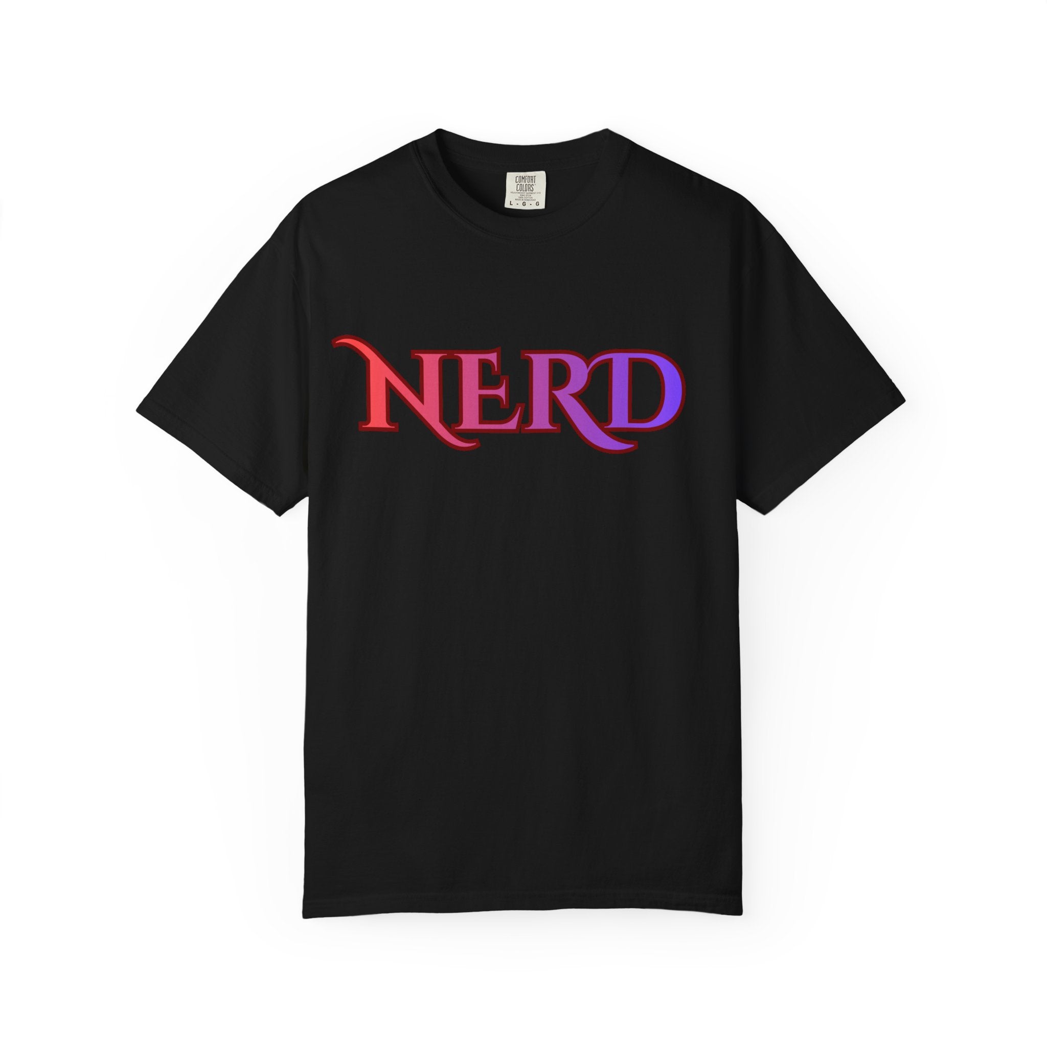 Funny Nerd Shirt, colorful lettering, Cool Nerd gifts Science Nerd Unisex Comfort Colors tee - Mutantur Labs LLC