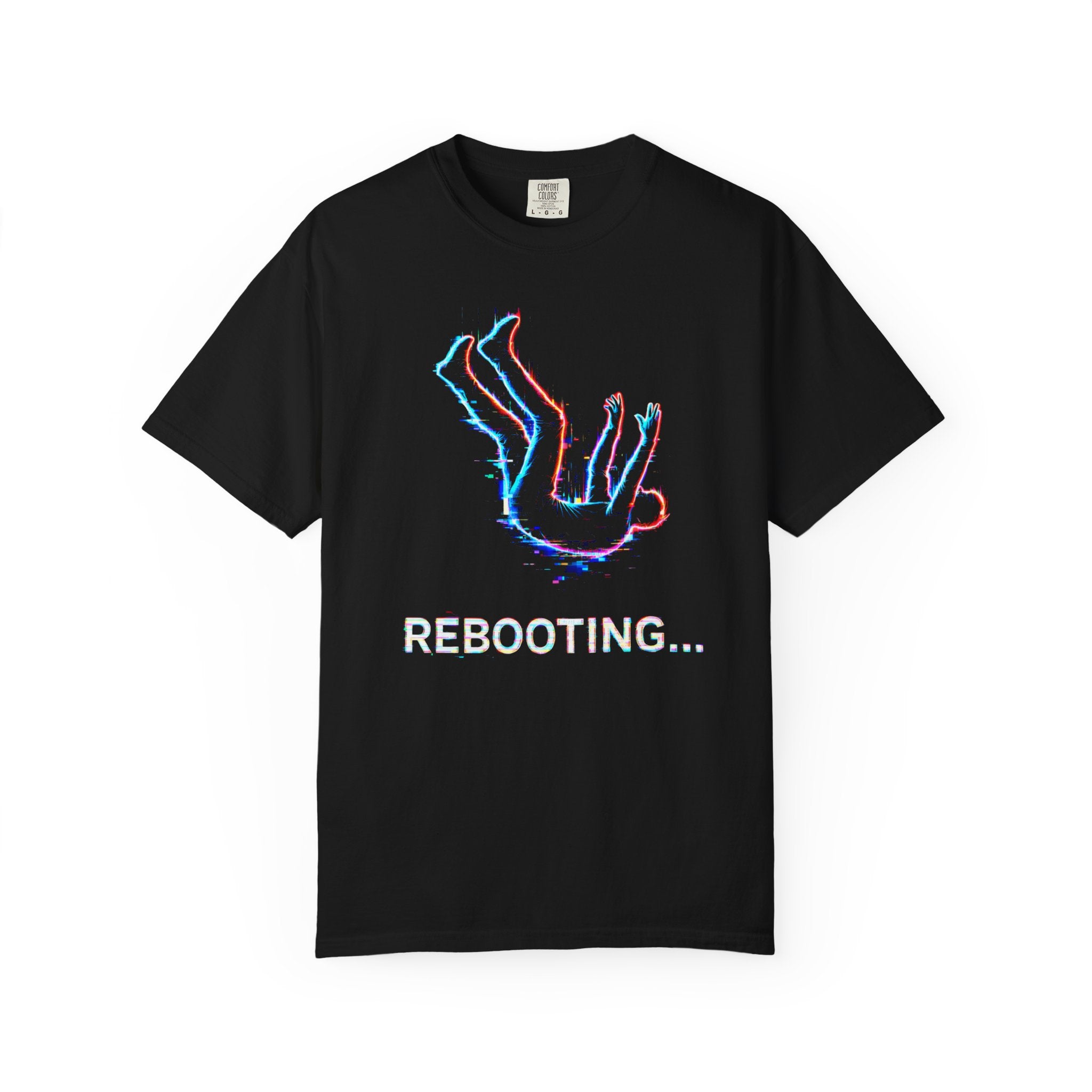 Rebooting T-Shirt | Funny Falling Figure Graphic Tee - Mutantur Labs LLC
