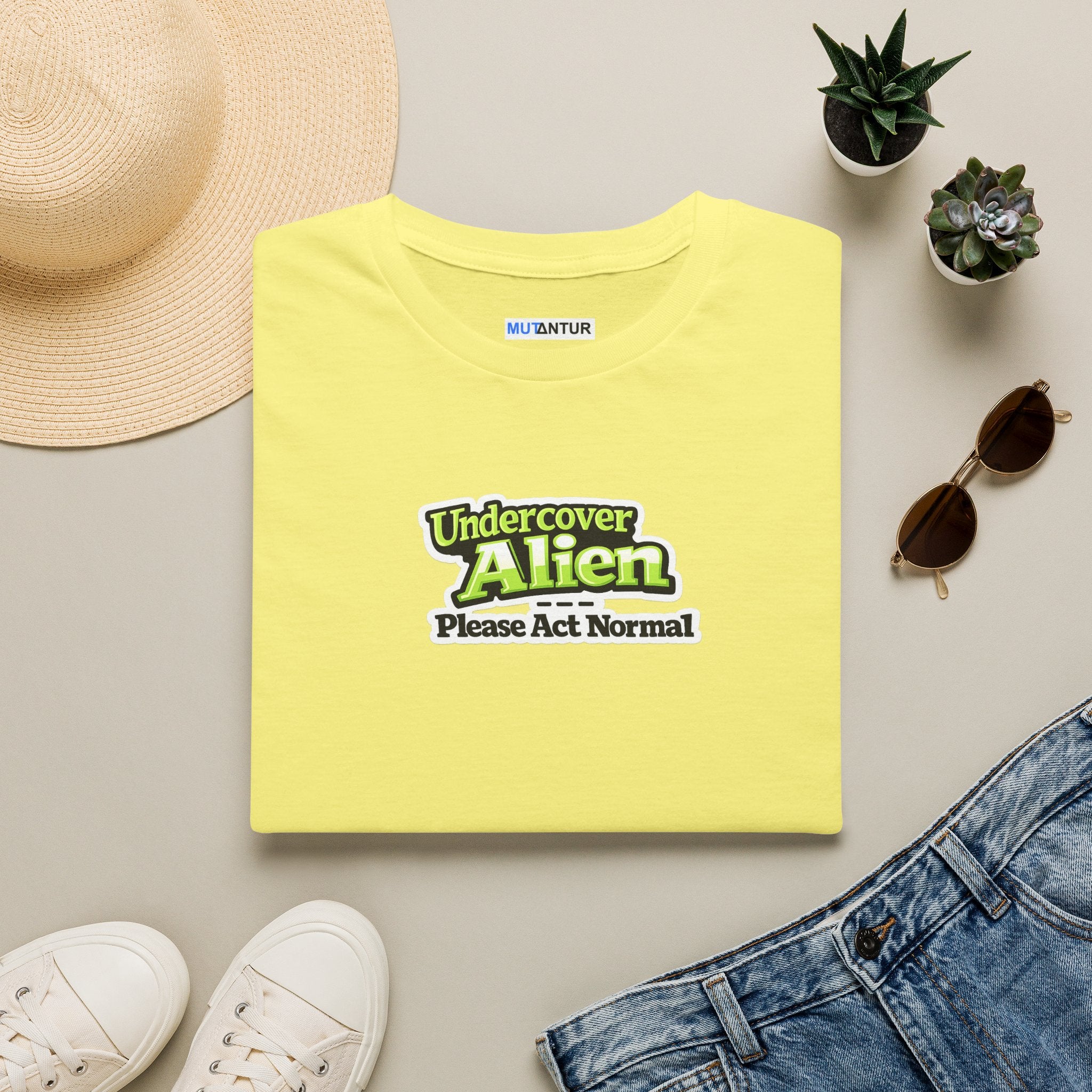 T-Shirt — "Undercover Alien Please Act Normal" Graphic Tee