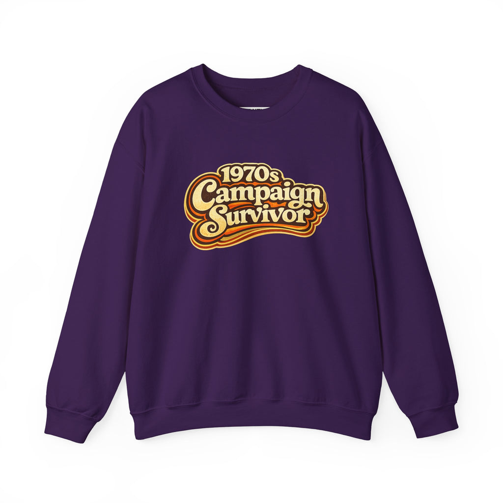 1970's Campaign Survivor Sweatshirt — Funny Tabletop RPG Crewneck for Gamers - Mutantur Labs LLC