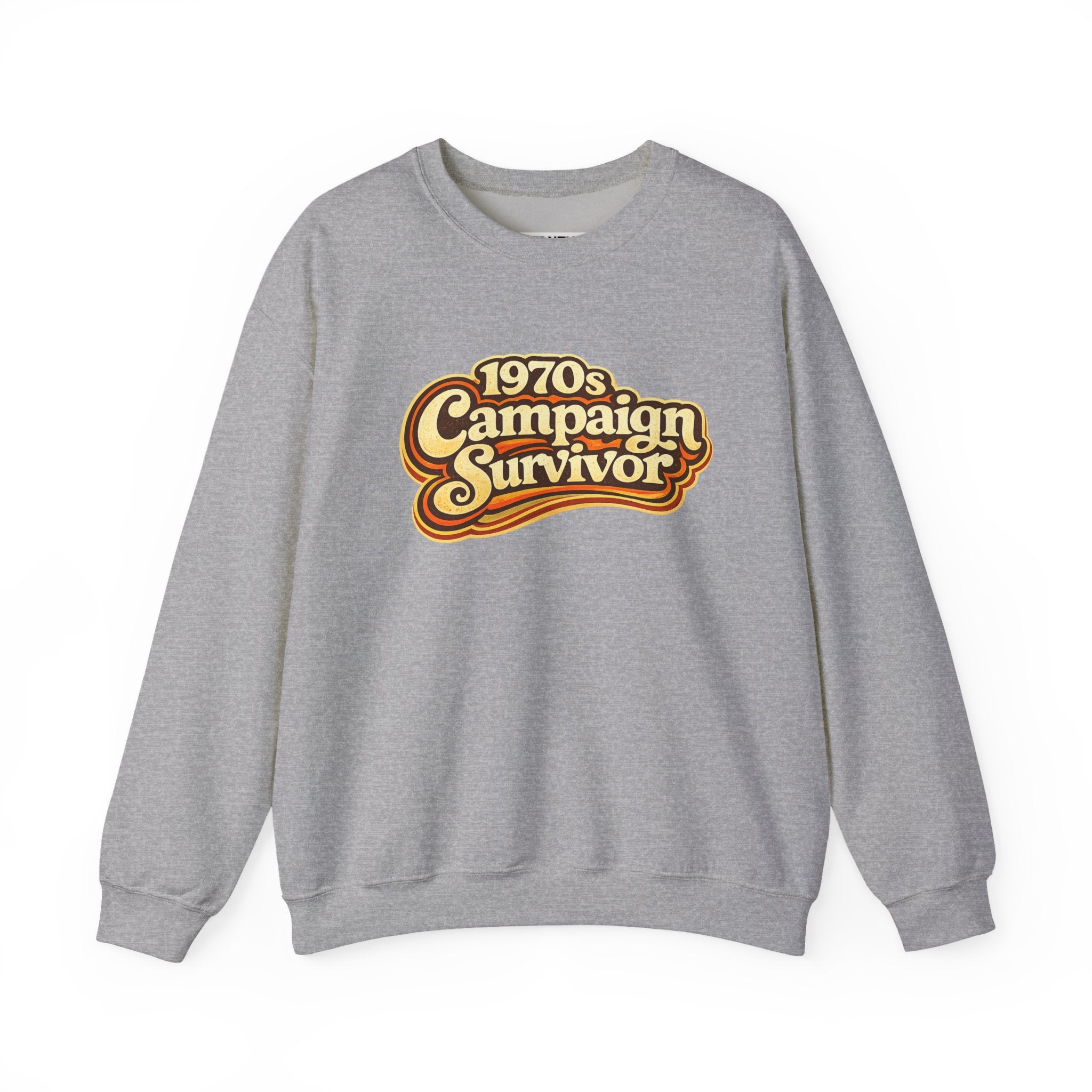 1970's Campaign Survivor Sweatshirt — Funny Tabletop RPG Crewneck for Gamers - Mutantur Labs LLC