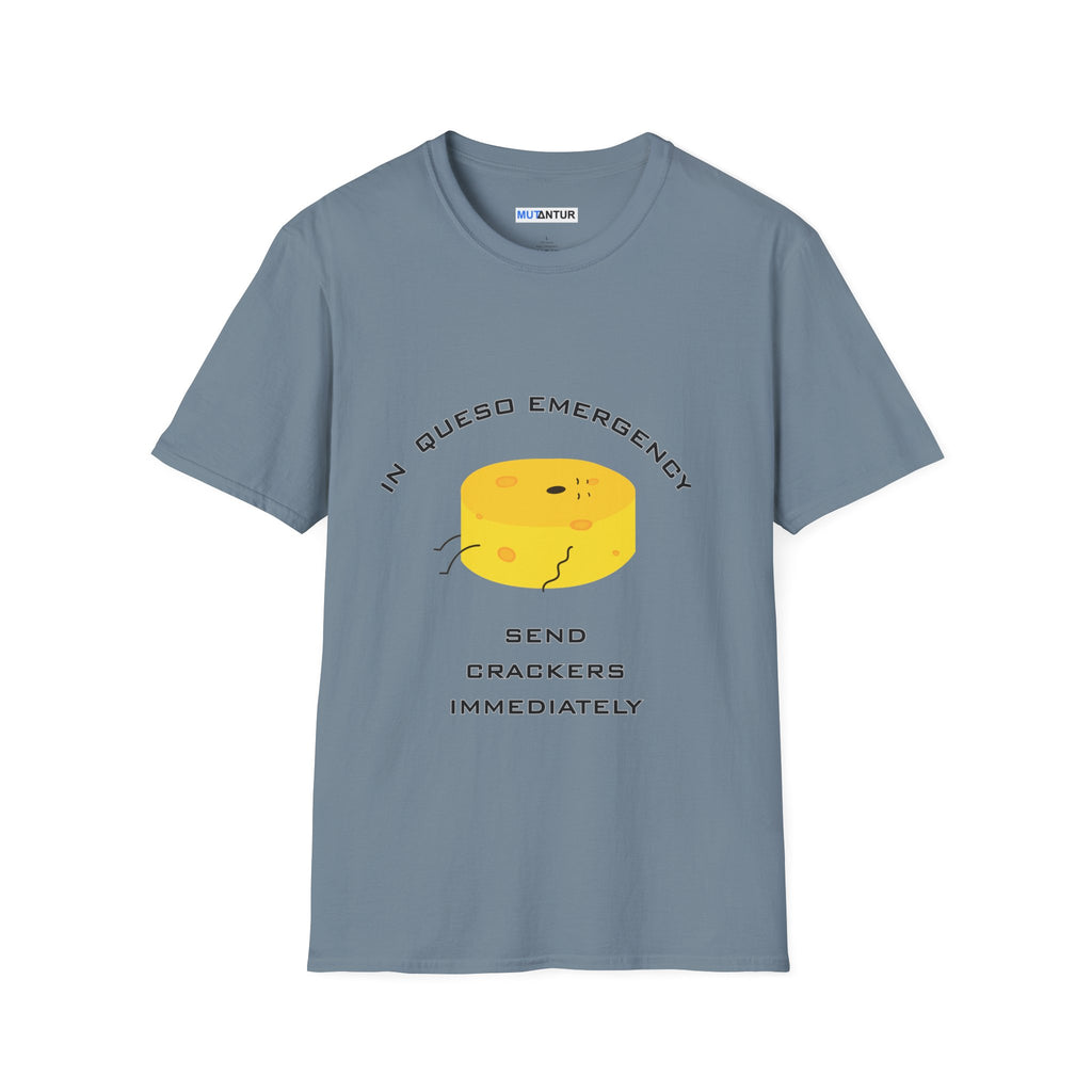 In Queso Emergency T-Shirt | Funny Cheese Pun Graphic Tee - Mutantur Labs LLC