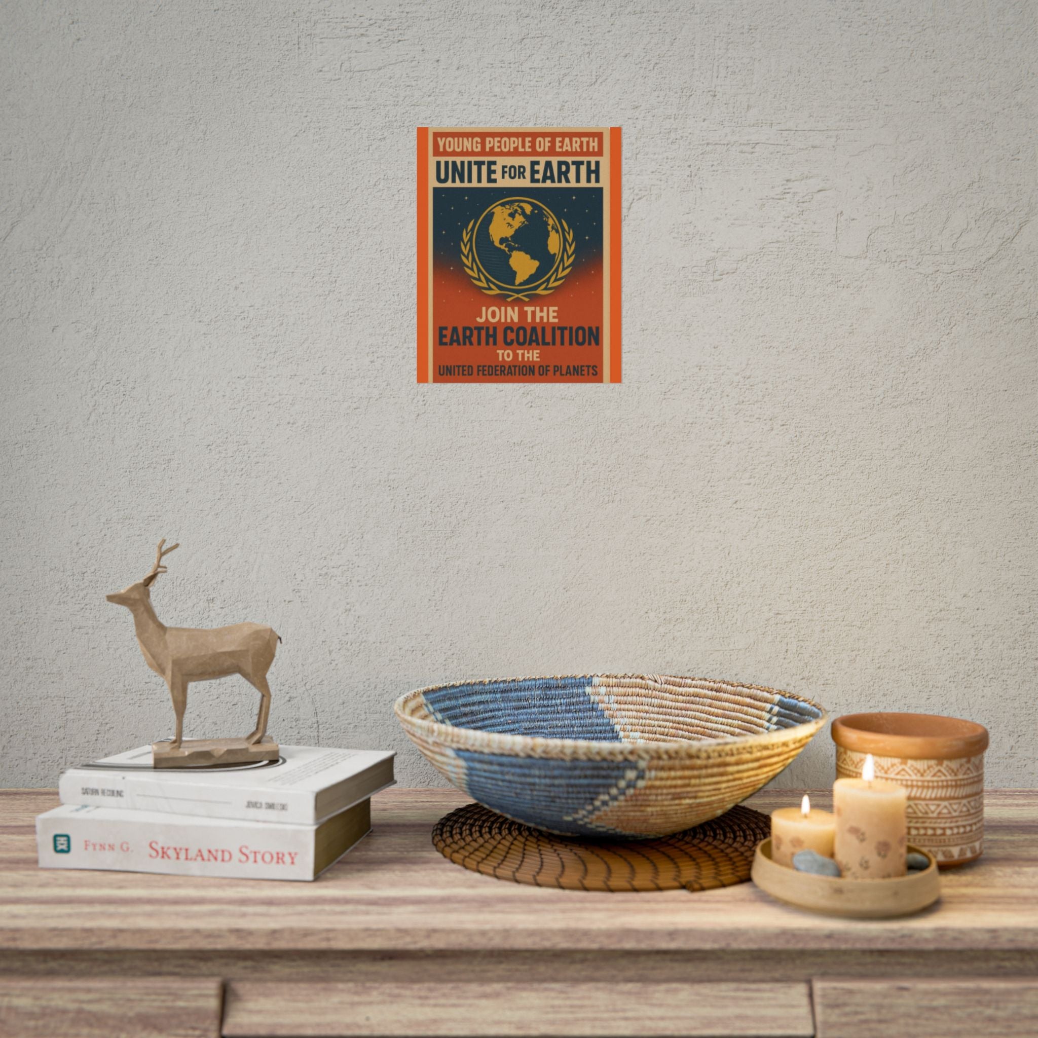Vintage Earth Coalition Poster – Retro Sci-Fi Wall Art Gift for Space Fans - Mutantur Labs LLC