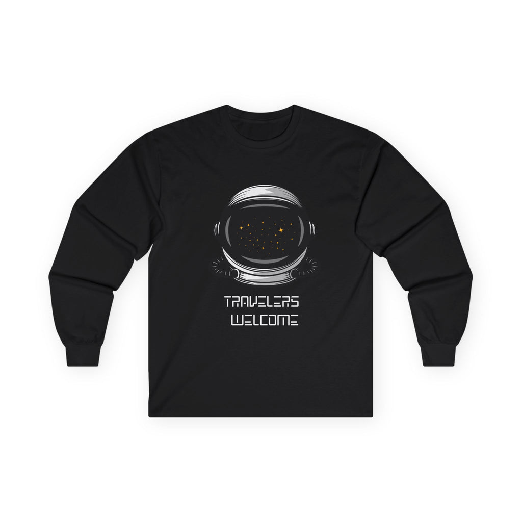 Travelers Welcome Shirt | Astronaut Long Sleeve Tee - Mutantur Labs LLC