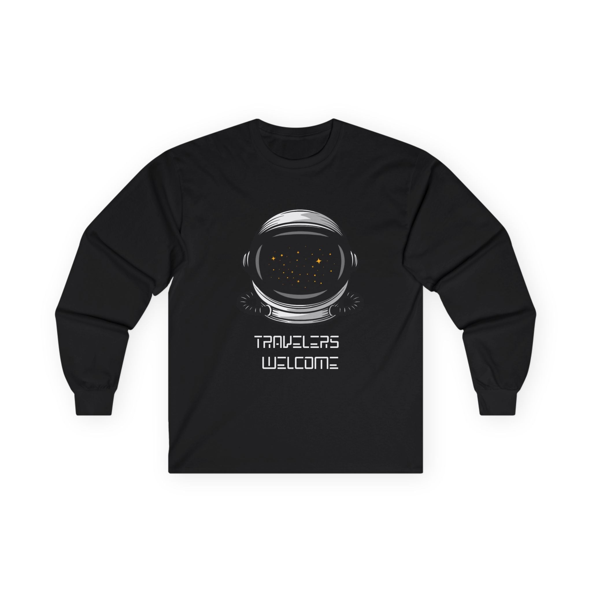 Travelers Welcome Shirt | Astronaut Long Sleeve Tee - Mutantur Labs LLC