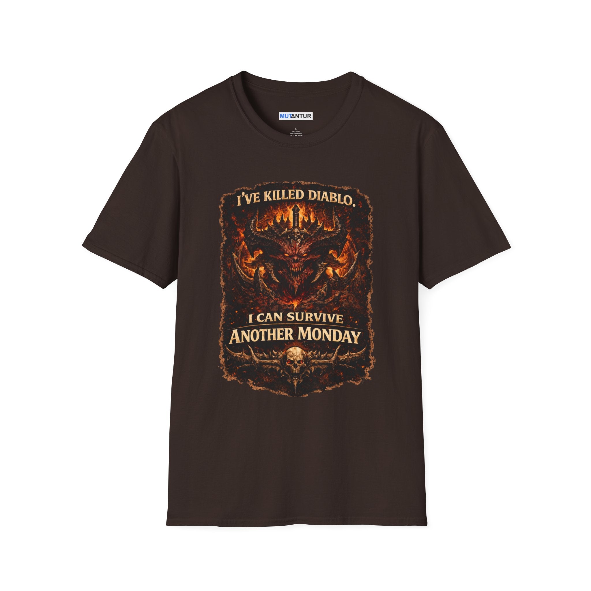 Diablo I Can Survive Another Monday gamer T-Shirt - Mutantur Labs LLC