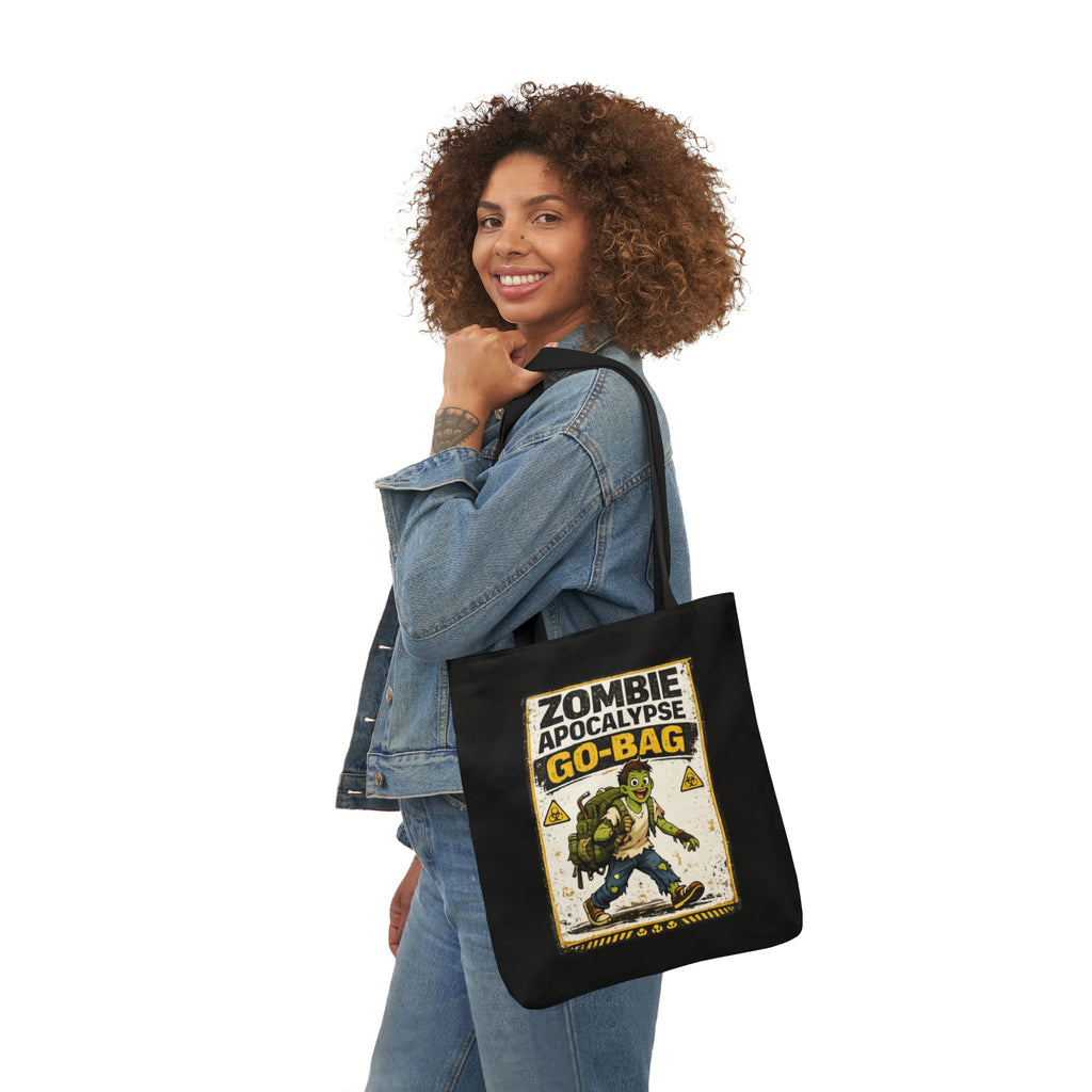 Zombie Apocalypse Go-Bag Tote Bag | Retro Survival Graphic - Mutantur Labs LLC
