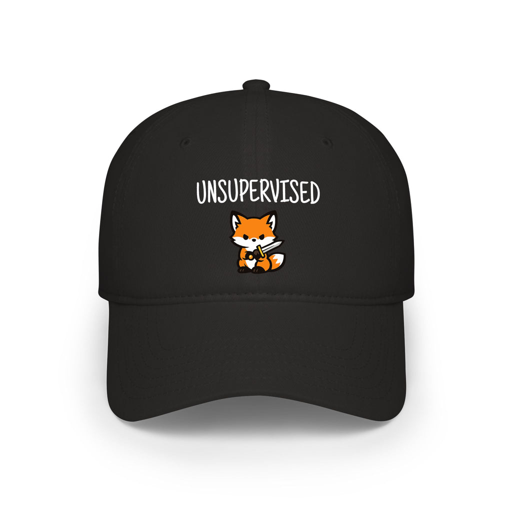 Unsupervised Fox Low Profile Baseball Cap — Cute Cartoon Fox Hat - Mutantur Labs LLC