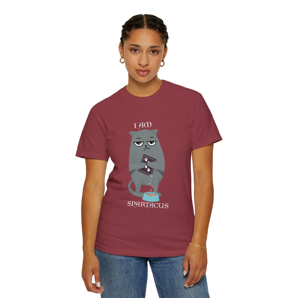 Spartacus Cat T-Shirt — "I Am Spartacus" Funny Cat Graphic Tee - Mutantur Labs LLC
