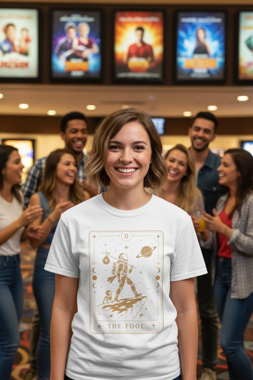 The Fool Tarot T-Shirt — Celestial Astronaut Comfort Colors Tee