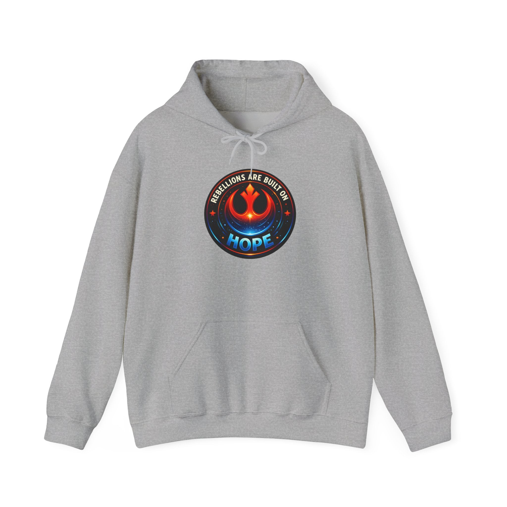 Rebellions are Built on Hope Rebel Emblem Hoodie - Mutantur Labs LLC