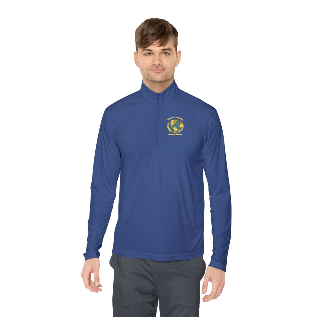 Galactic Federation Unisex Quarter-Zip Pullover - Comfortable, Stylish Outerwear for Outdoor Adventures - Mutantur Labs LLC