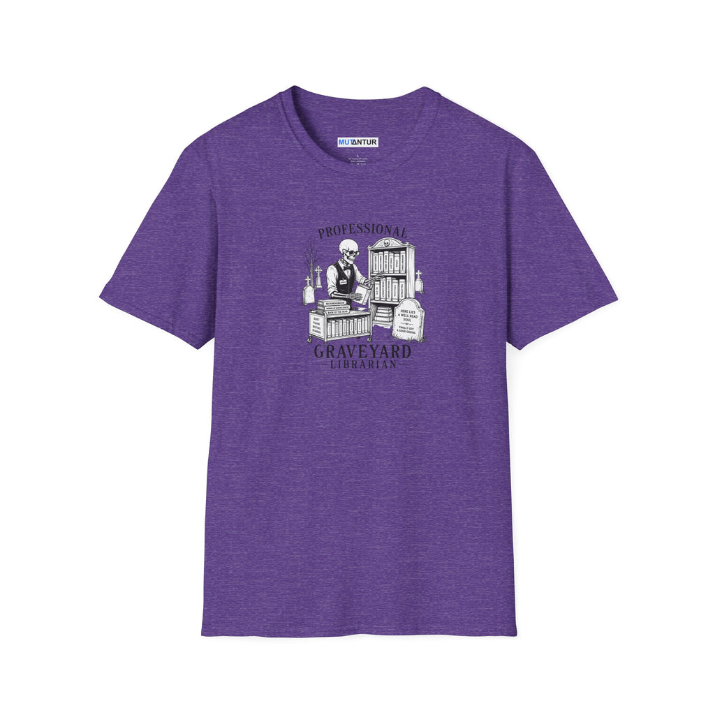Professional Graveyard Librarian T-Shirt — Funny Gothic Halloween Graphic Tee