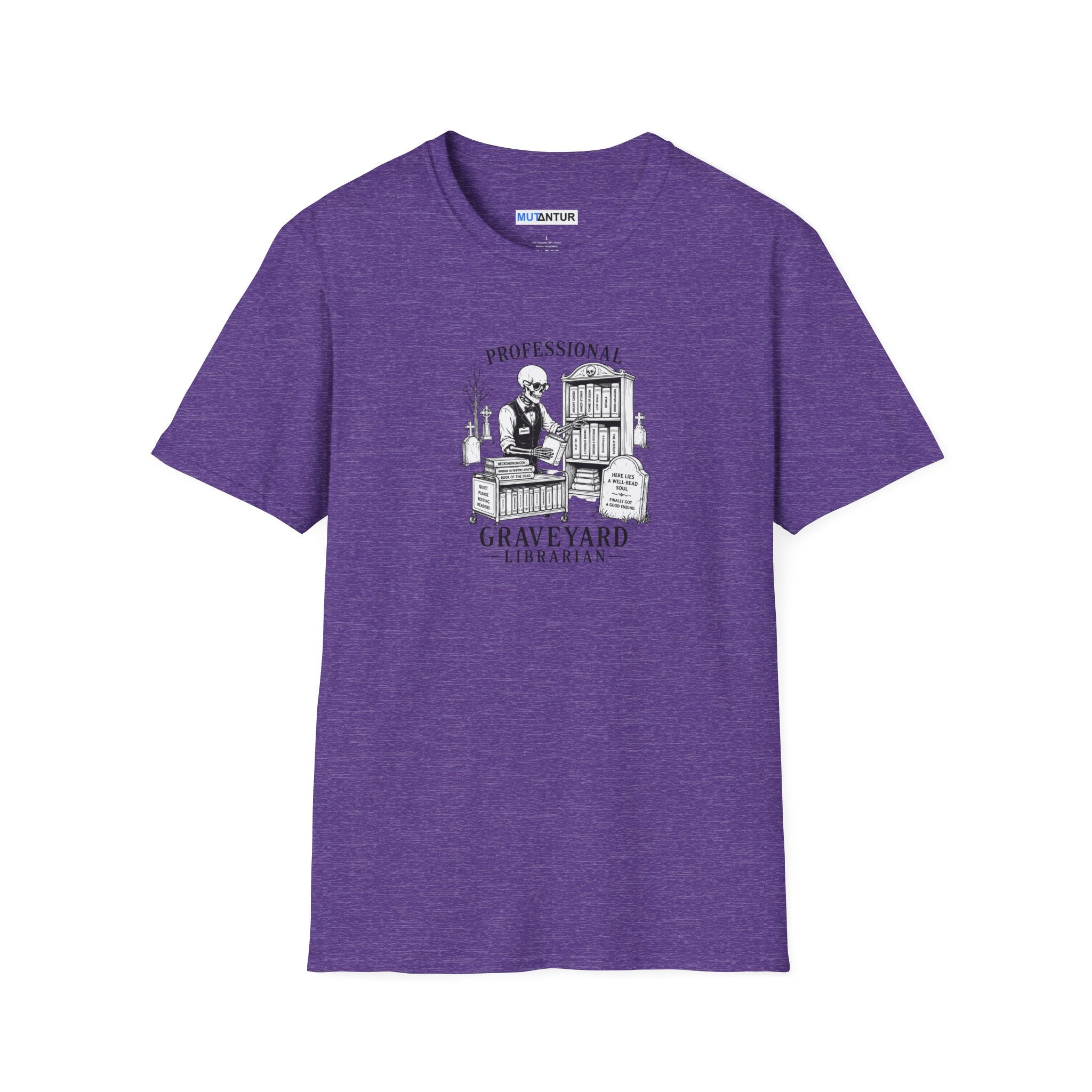 Professional Graveyard Librarian T-Shirt — Funny Gothic Halloween Graphic Tee