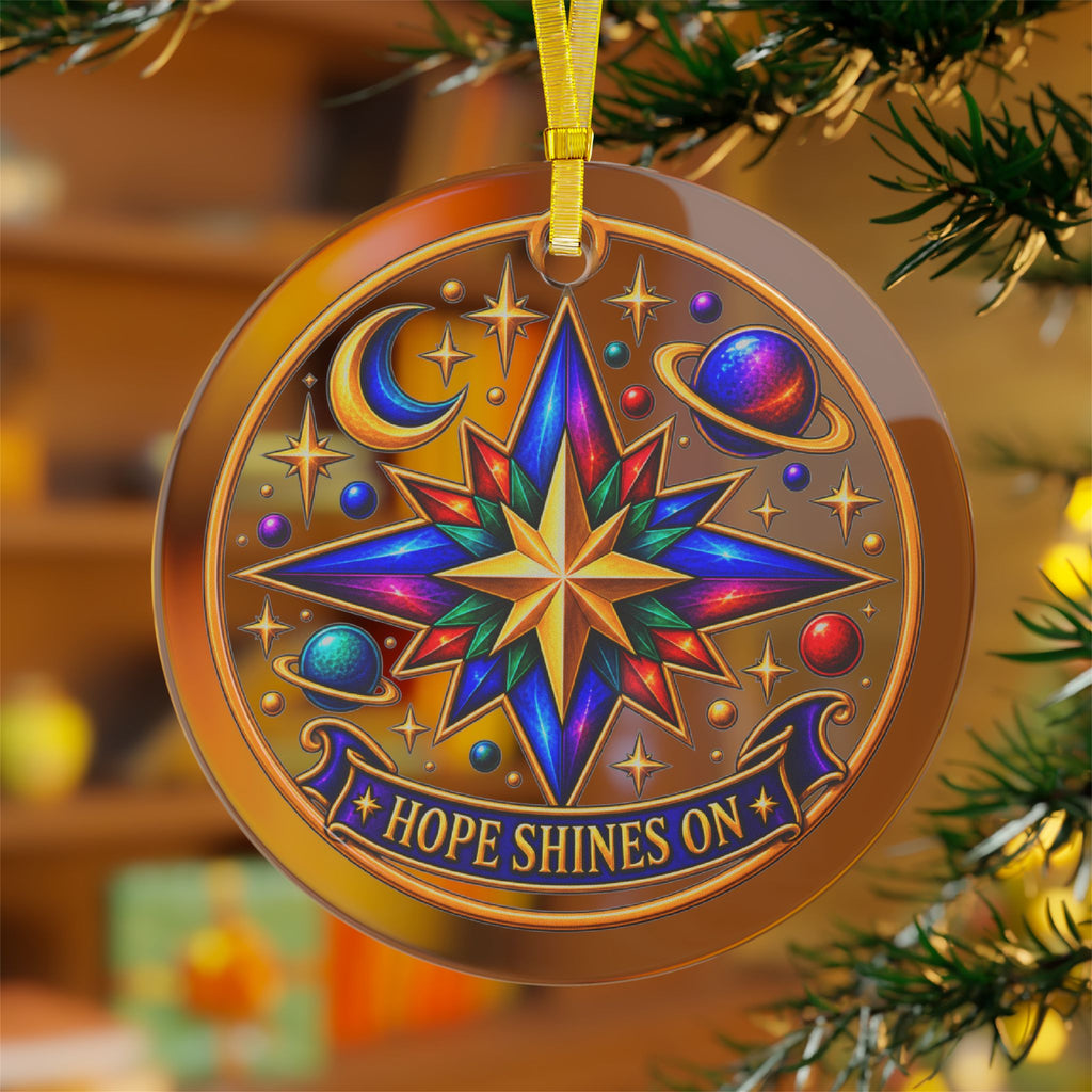 Hope Shines On Celestial Glass Ornament