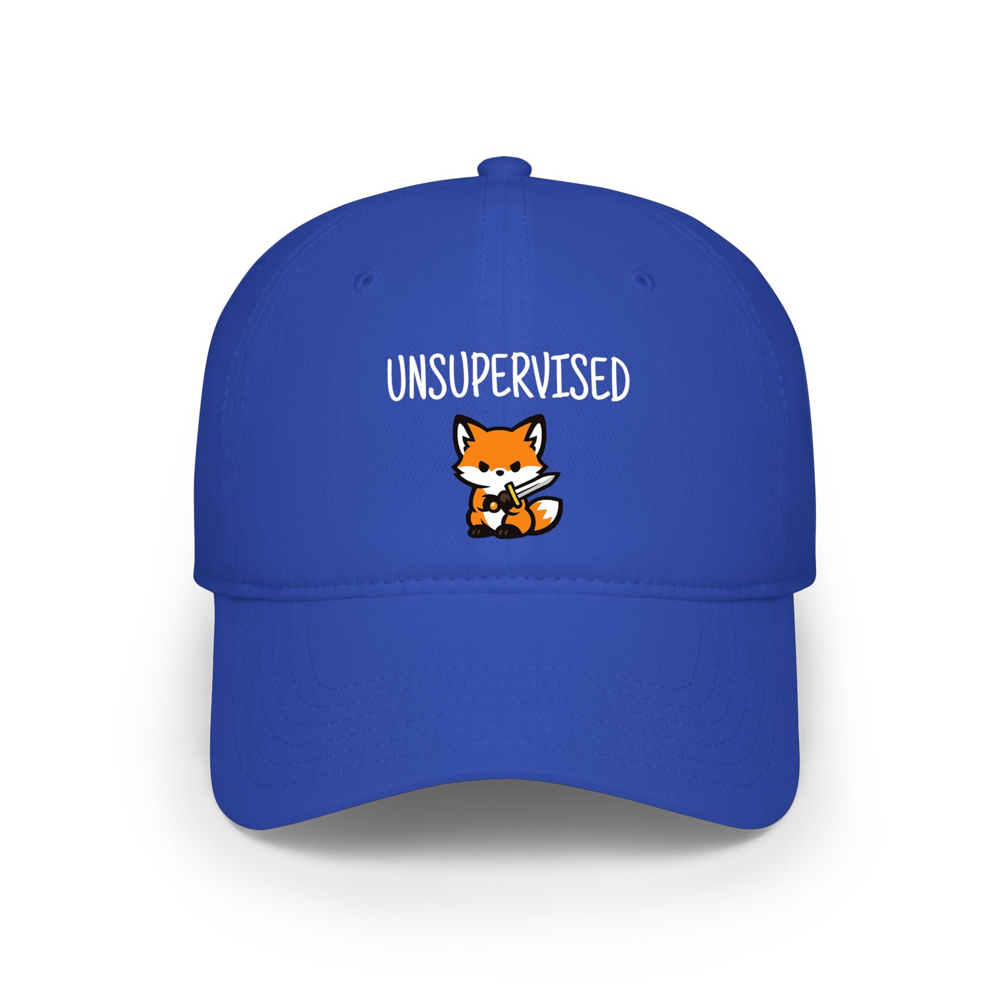 Unsupervised Fox Low Profile Baseball Cap — Cute Cartoon Fox Hat - Mutantur Labs LLC
