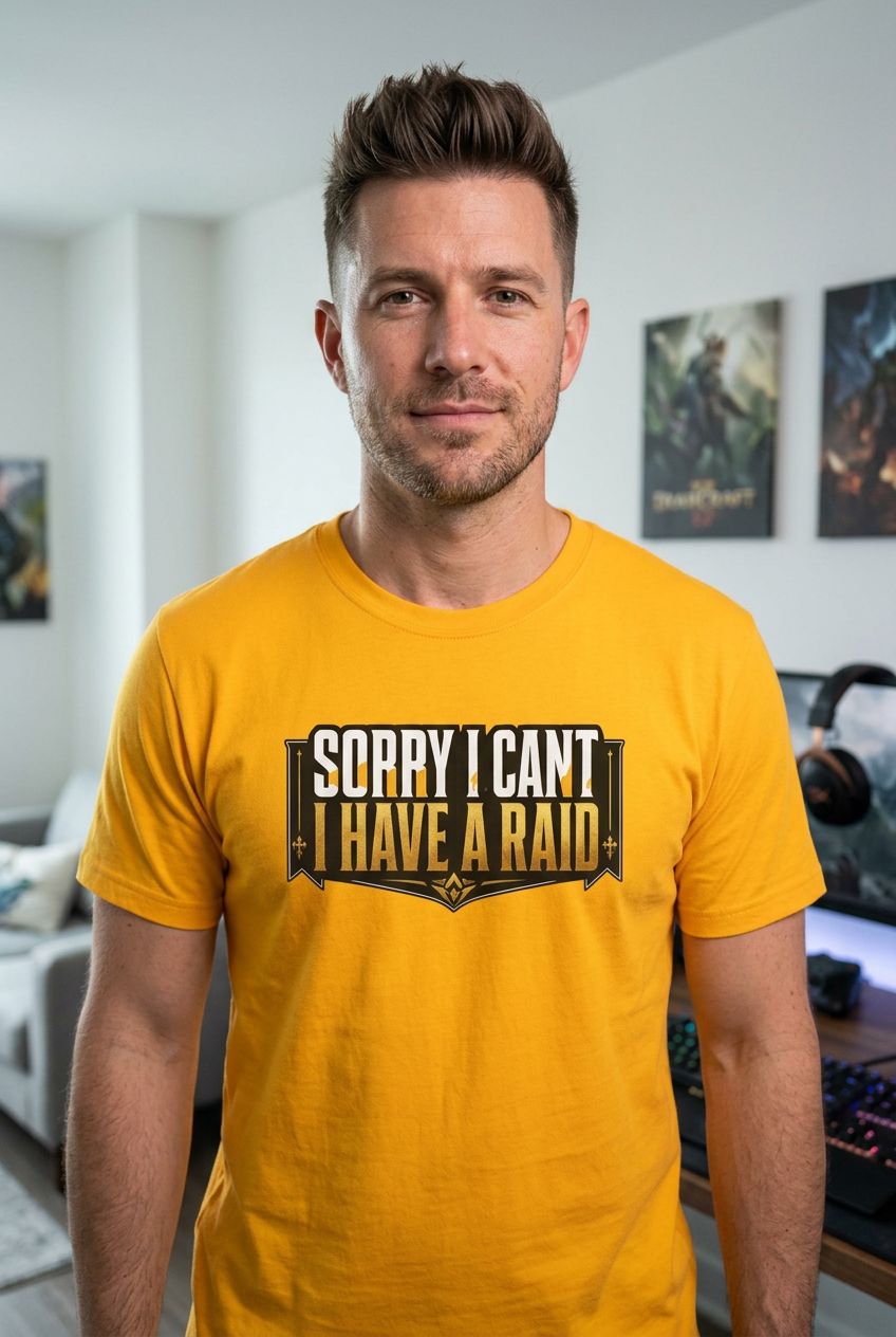 “Sorry I Can’t, I Have a Raid” Funny MMO Gamer Tee