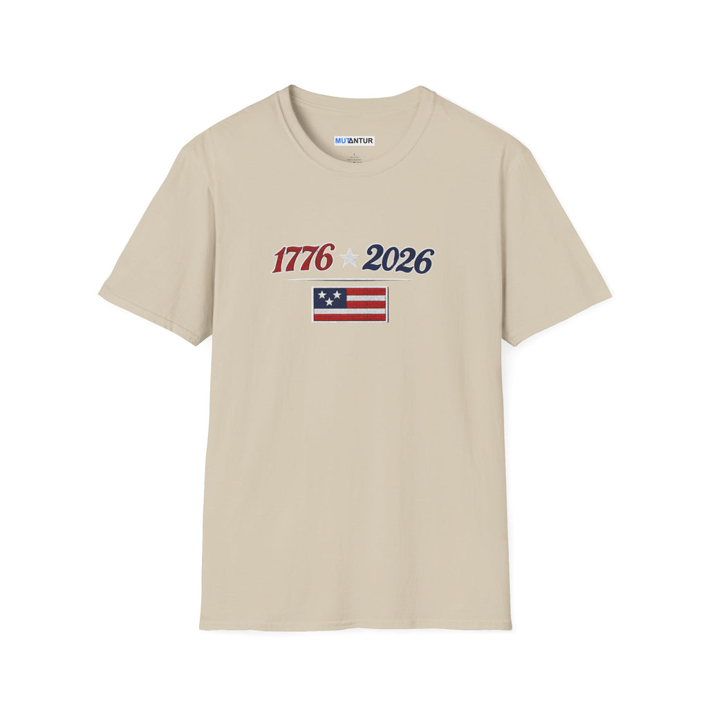 1776–2026 American Flag Anniversary T-Shirt — Patriotic Independence Day Tee - Mutantur Labs LLC