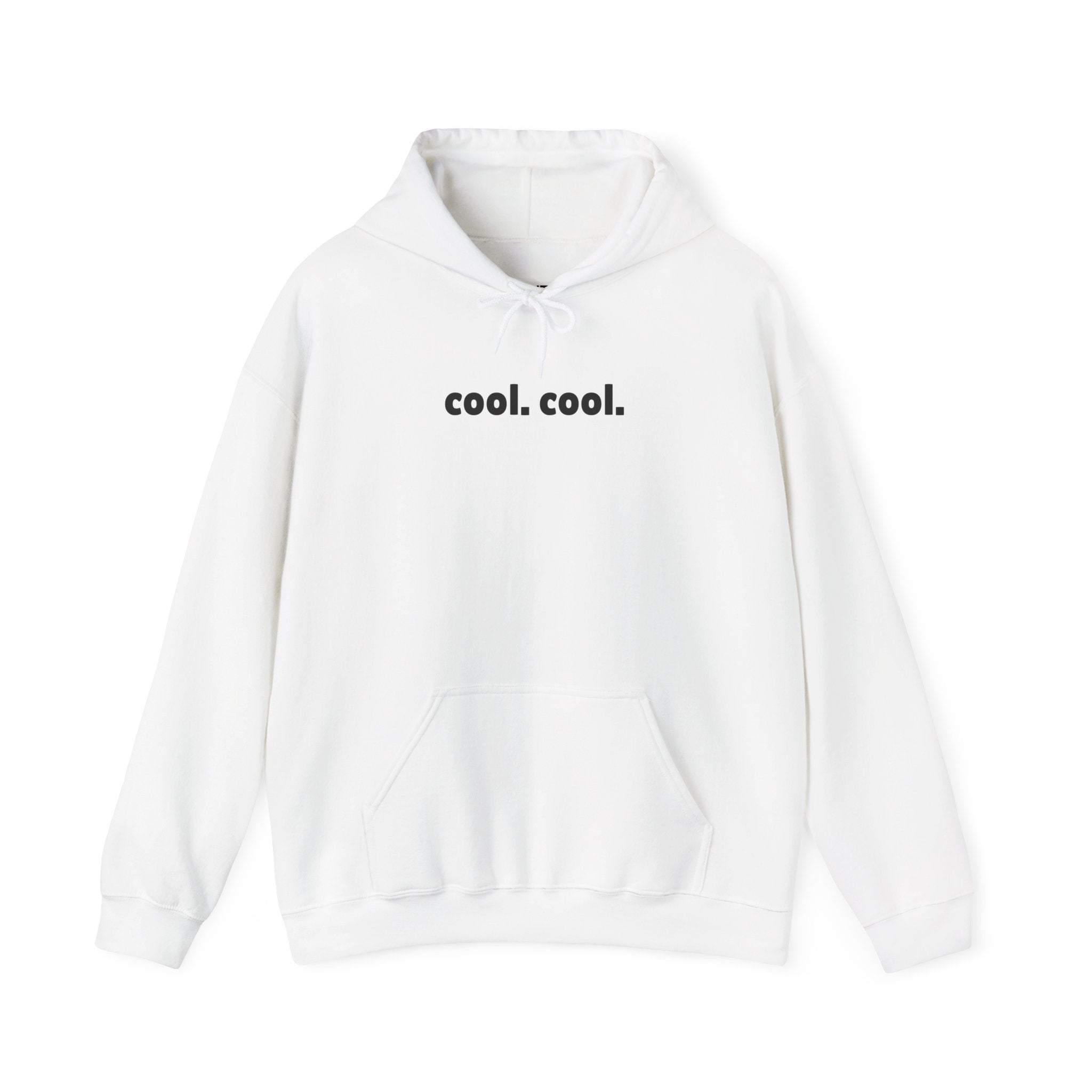 cool. cool. Hoodie | Minimal Text Graphic Pullover - Mutantur Labs LLC