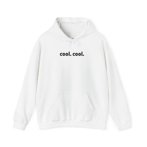 cool. cool. Hoodie | Minimal Text Graphic Pullover - Mutantur Labs LLC