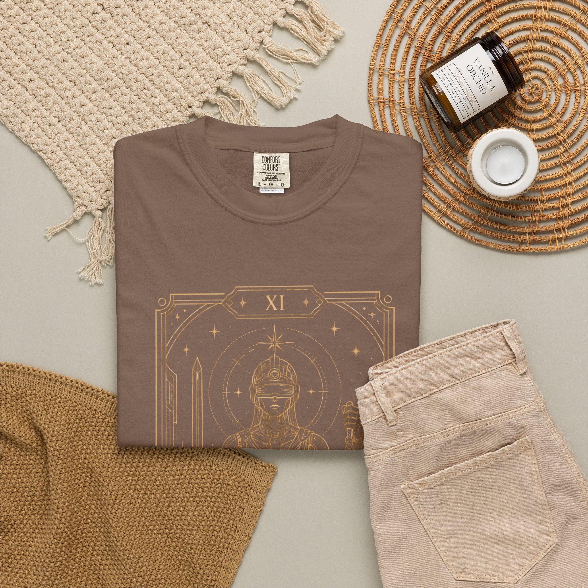 Justice Tarot T-Shirt — Future Arcana Comfort Colors Graphic Tee