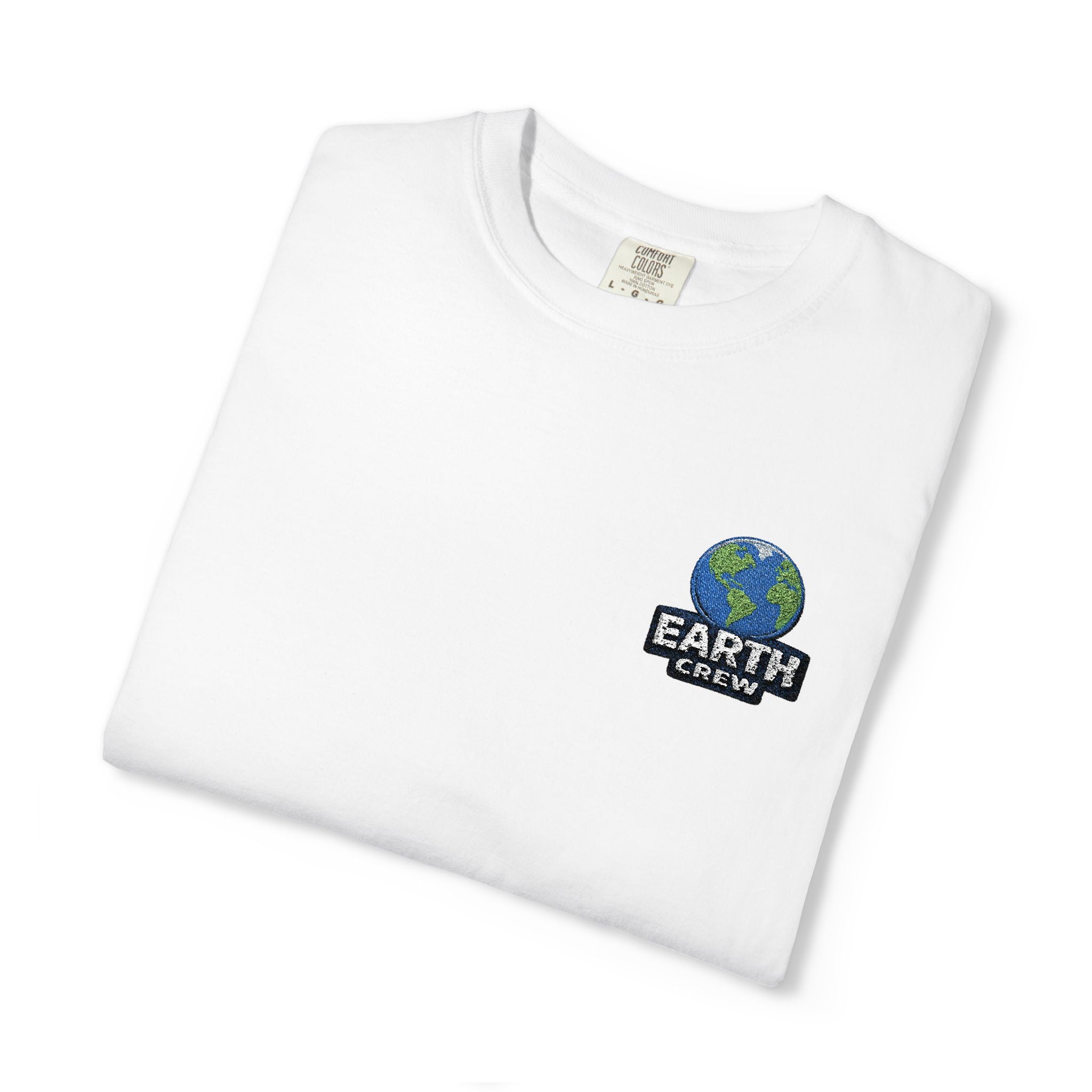 'Earth Crew' Embroidered Earth Comfort Colors Graphic Tee - Mutantur Labs LLC