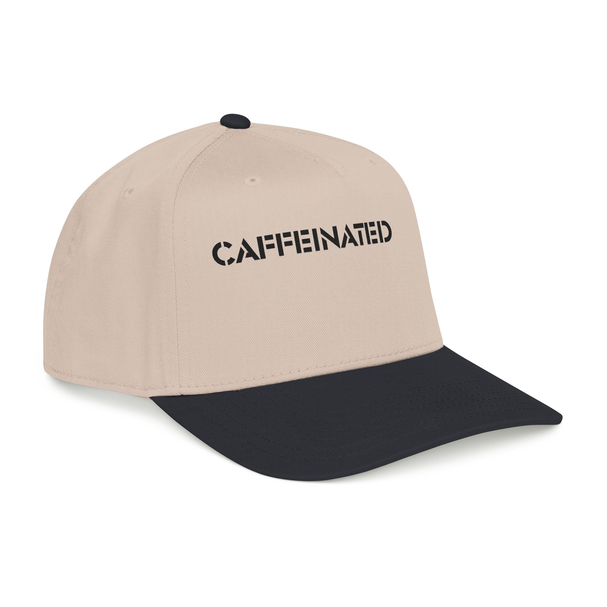 Caffeinated Mid Profile Baseball Cap |Coffee Lover Hat - Mutantur Labs LLC