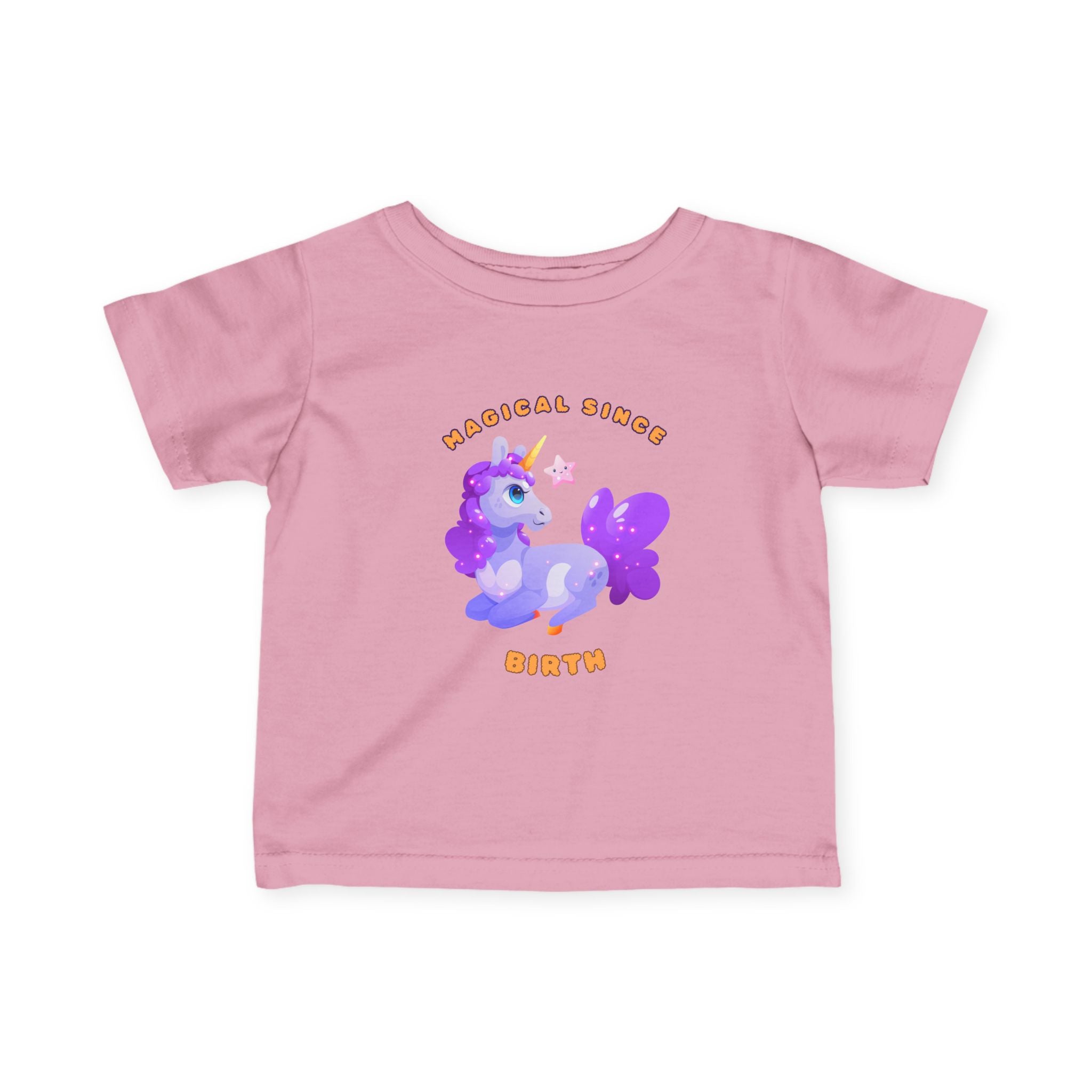 Infant Tee — "Magical Since Birth" Cute Purple Unicorn Baby Shirt - Mutantur Labs LLC
