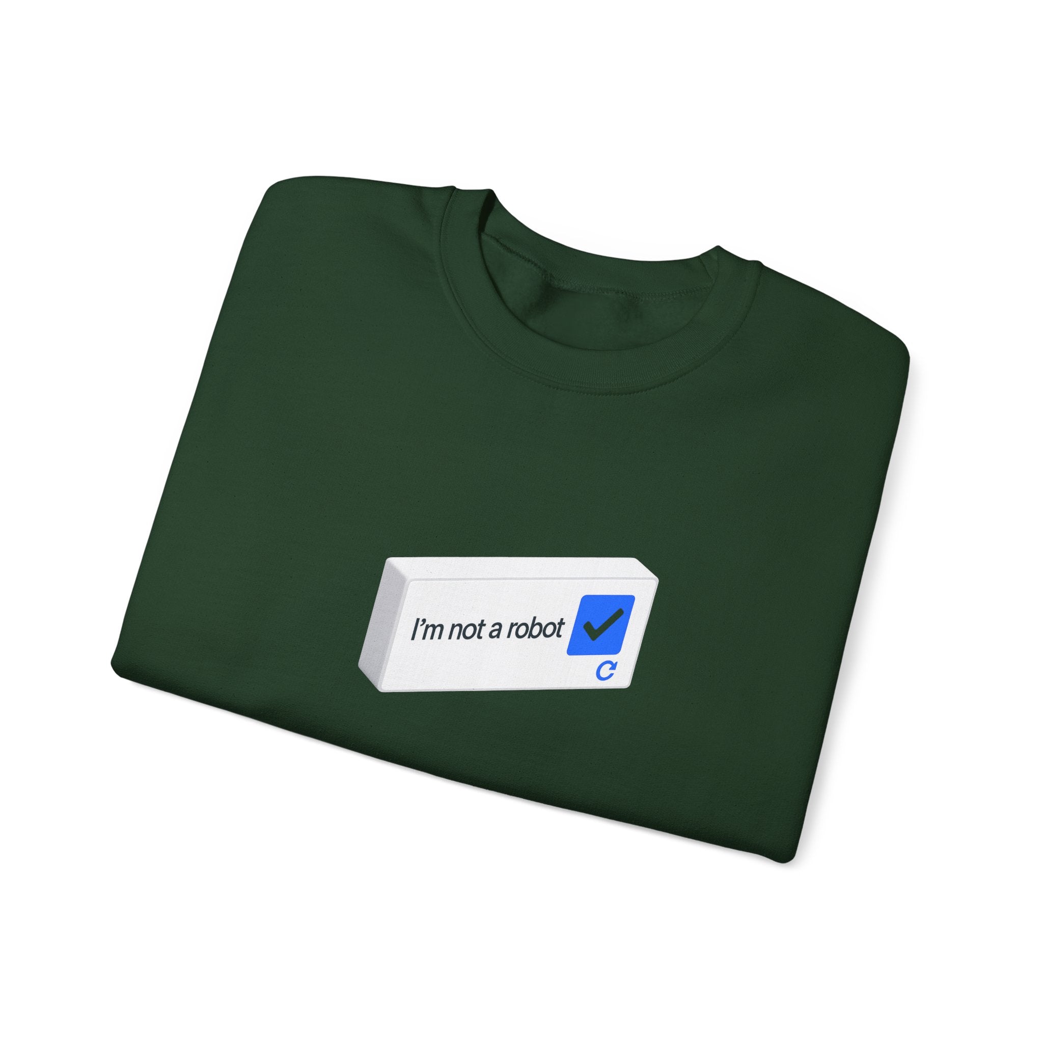 I'm Not a Robot checkbox graphic Sweatshirt | CAPTCHA humor