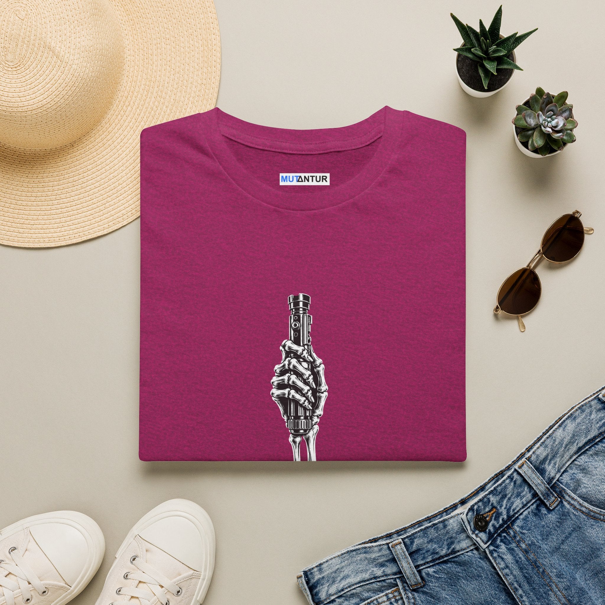 “Jedis Never Die” Gothic skeleton hand Halloween Graphic Tee
