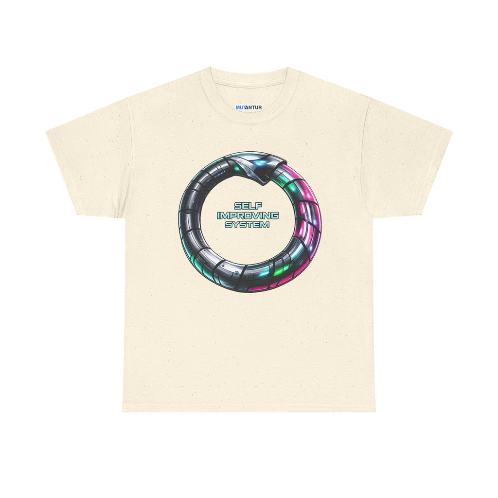 Self Improving System T-Shirt | Retro Futuristic Ouroboros Tee