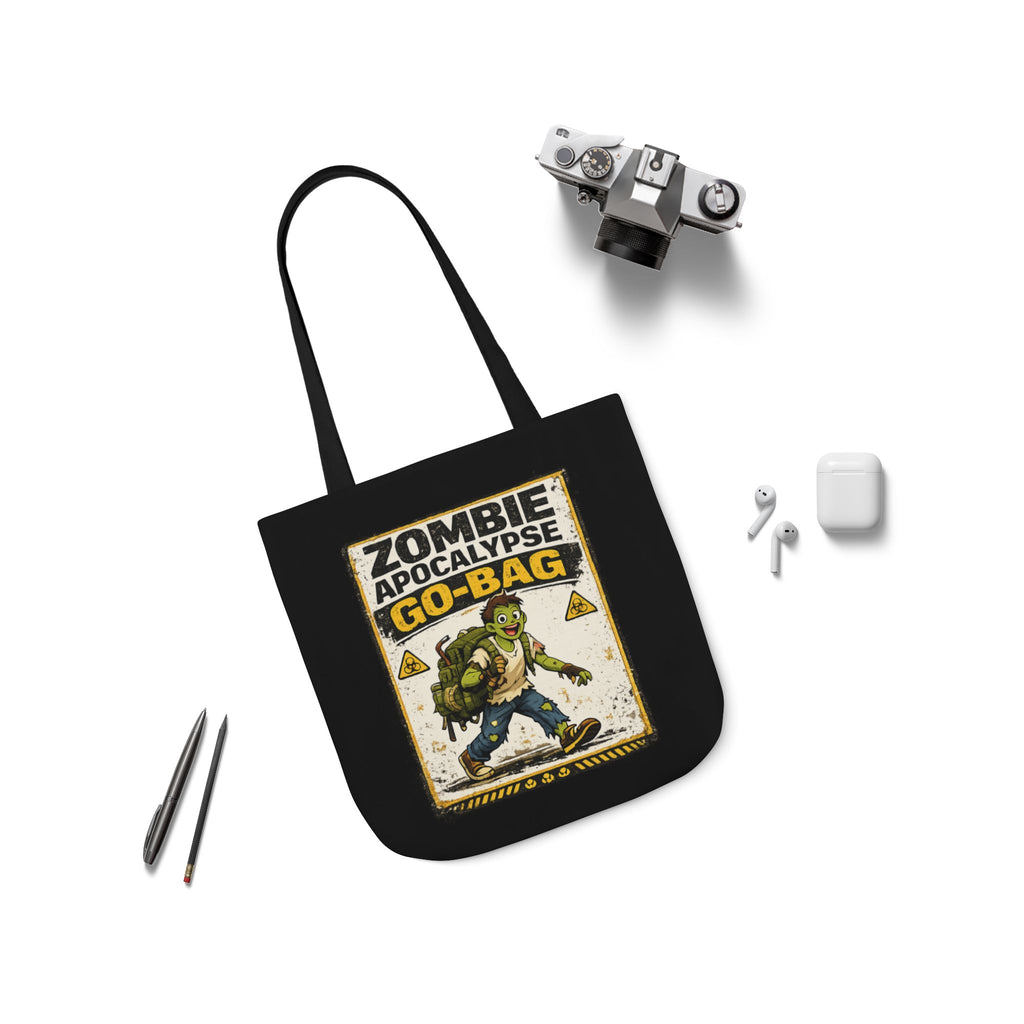 Zombie Apocalypse Go-Bag Tote Bag | Retro Survival Graphic - Mutantur Labs LLC