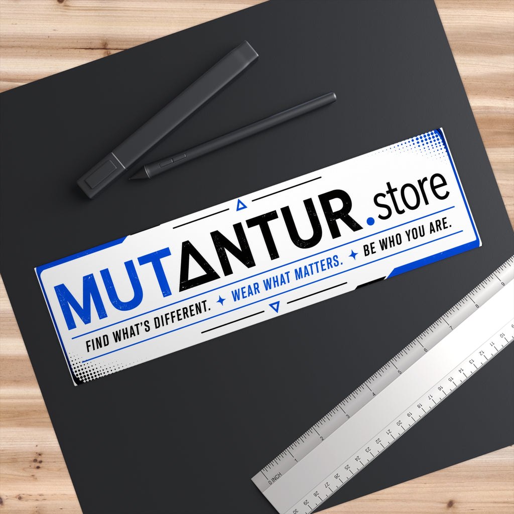 Mutantur.store Bumper Sticker | “Find What’s Different. Wear What Matters.” Car Decal