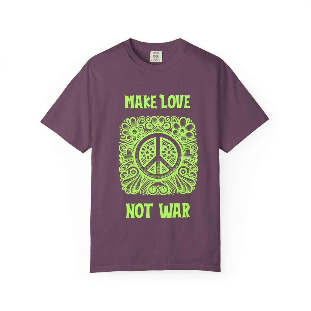 Make Love Not War T-Shirt | Retro Peace Sign Hippie Tee - Mutantur Labs LLC