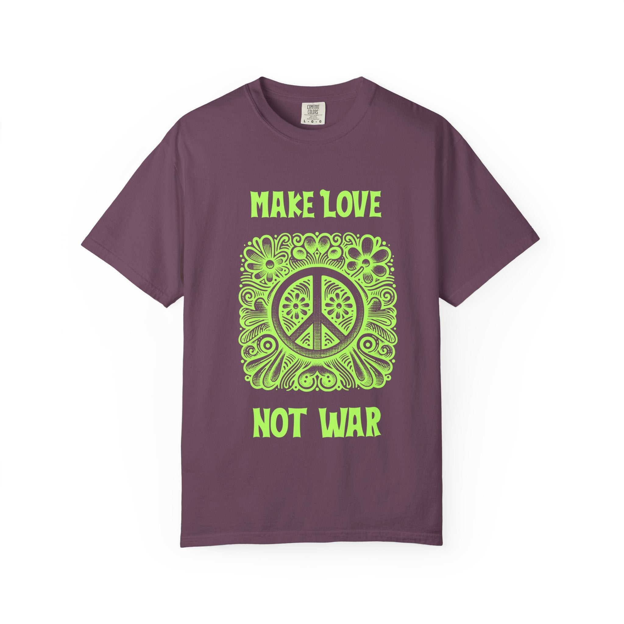 Make Love Not War T-Shirt | Retro Peace Sign Hippie Tee - Mutantur Labs LLC