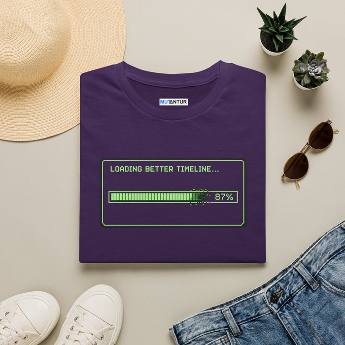 Loading Better Timeline Unisex T-Shirt | Retro Sci-Fi Progress Bar Tee
