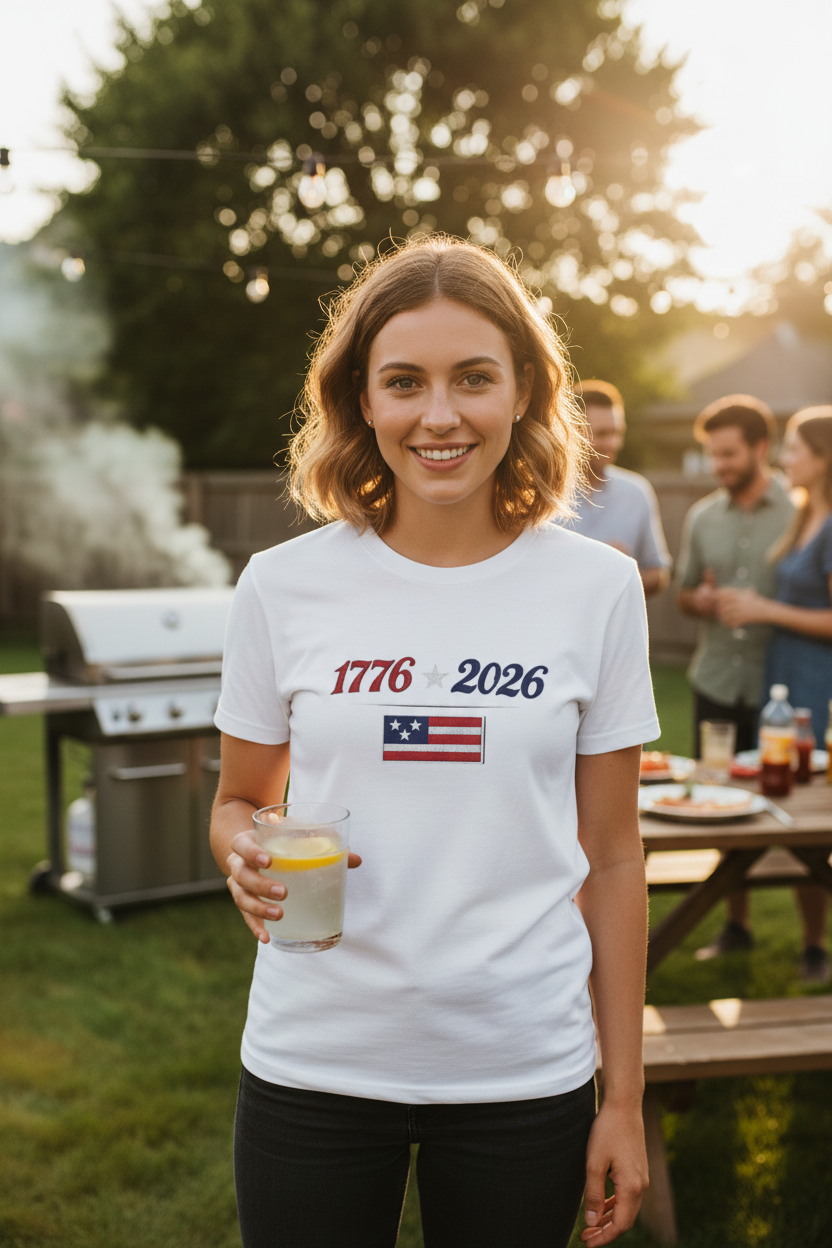1776–2026 American Flag Anniversary T-Shirt — Patriotic Independence Day Tee - Mutantur Labs LLC