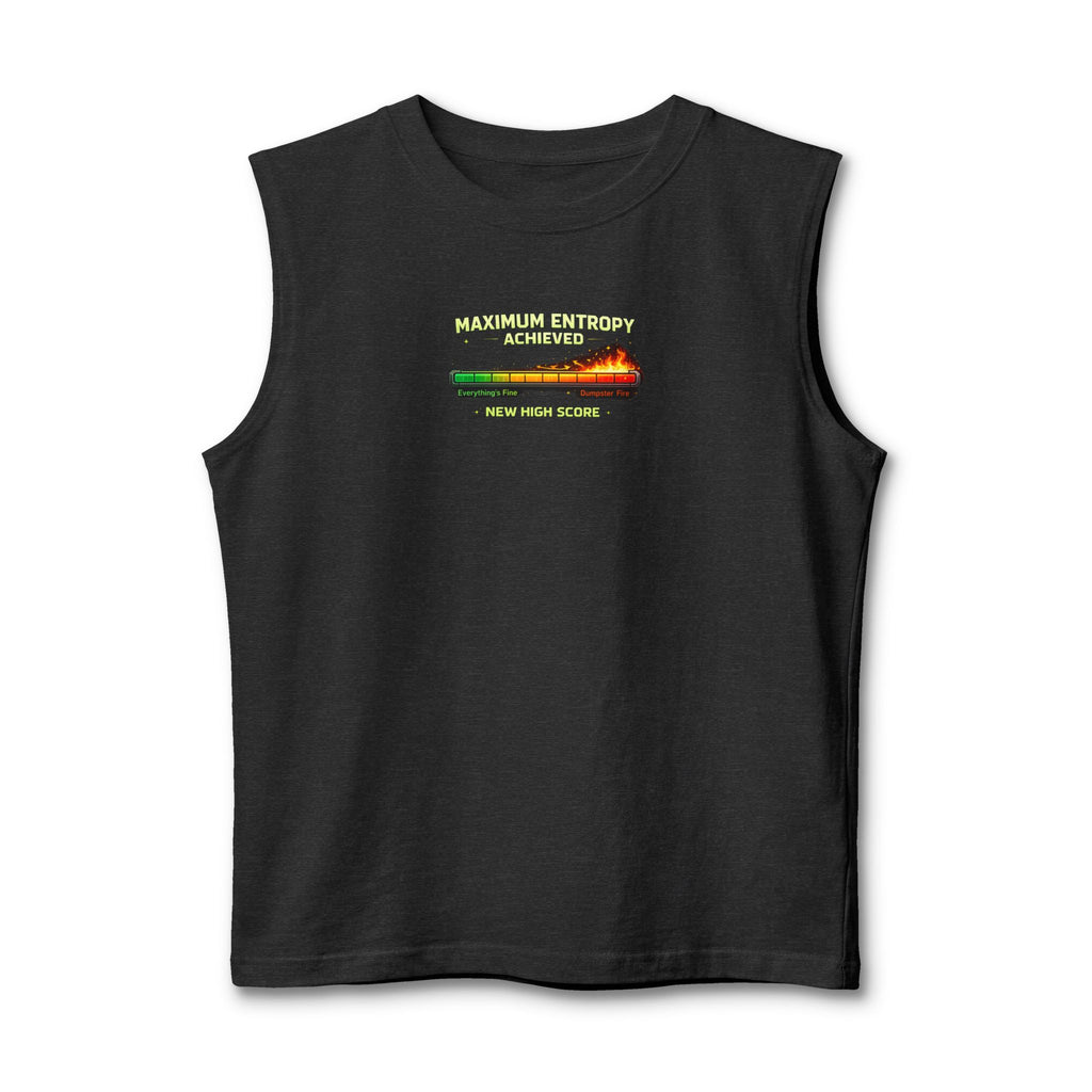 Maximum Entropy Achieved Muscle Tank — Funny Gamer Science Tank Top