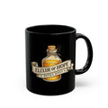 Elixir of Hope Black Ceramic Mug | Fantasy Potion Coffee Mug, 11 oz
