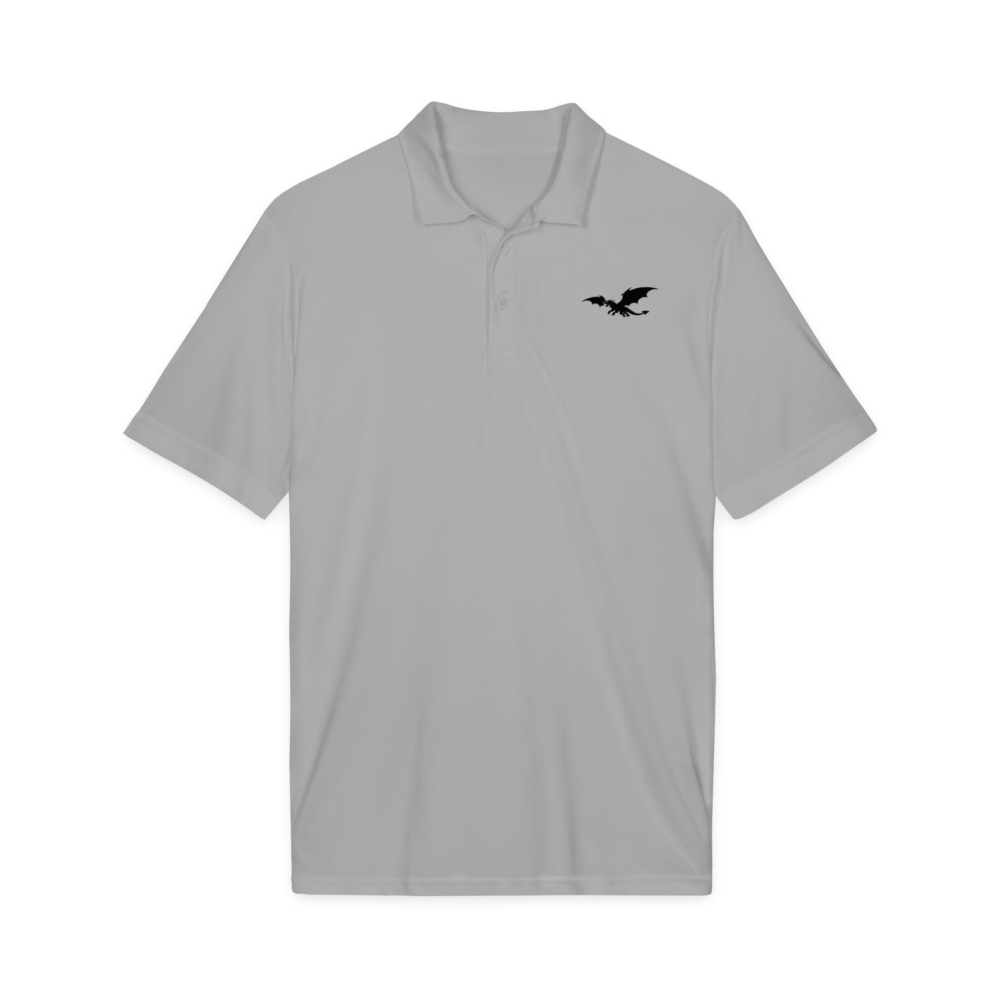 Dragon Icon Men’s Polo Shirt | Casual Fantasy Embroidered Polo - Mutantur Labs LLC
