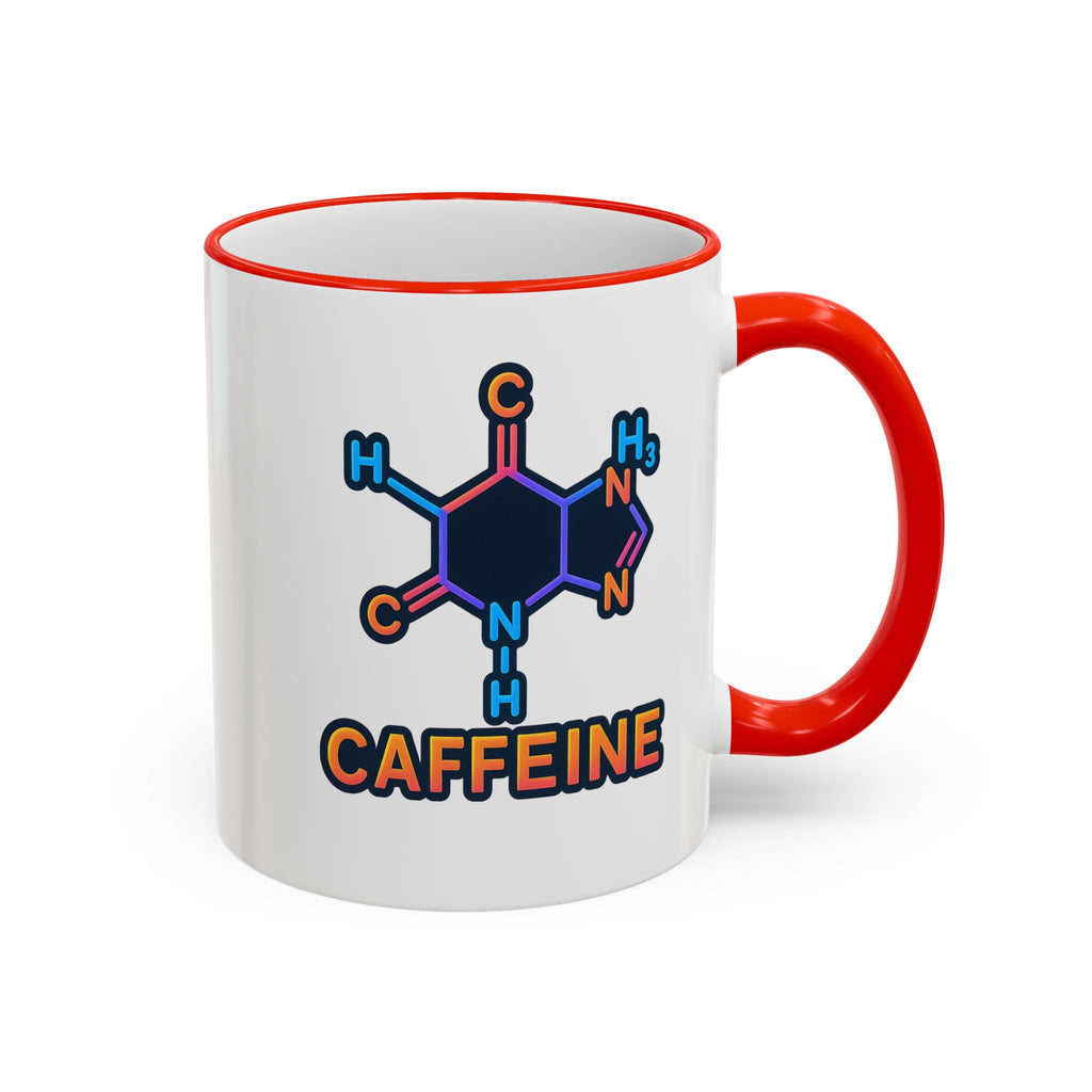 Caffeine Mug | Accent Rim and Handle Coffee Cup - Mutantur Labs LLC