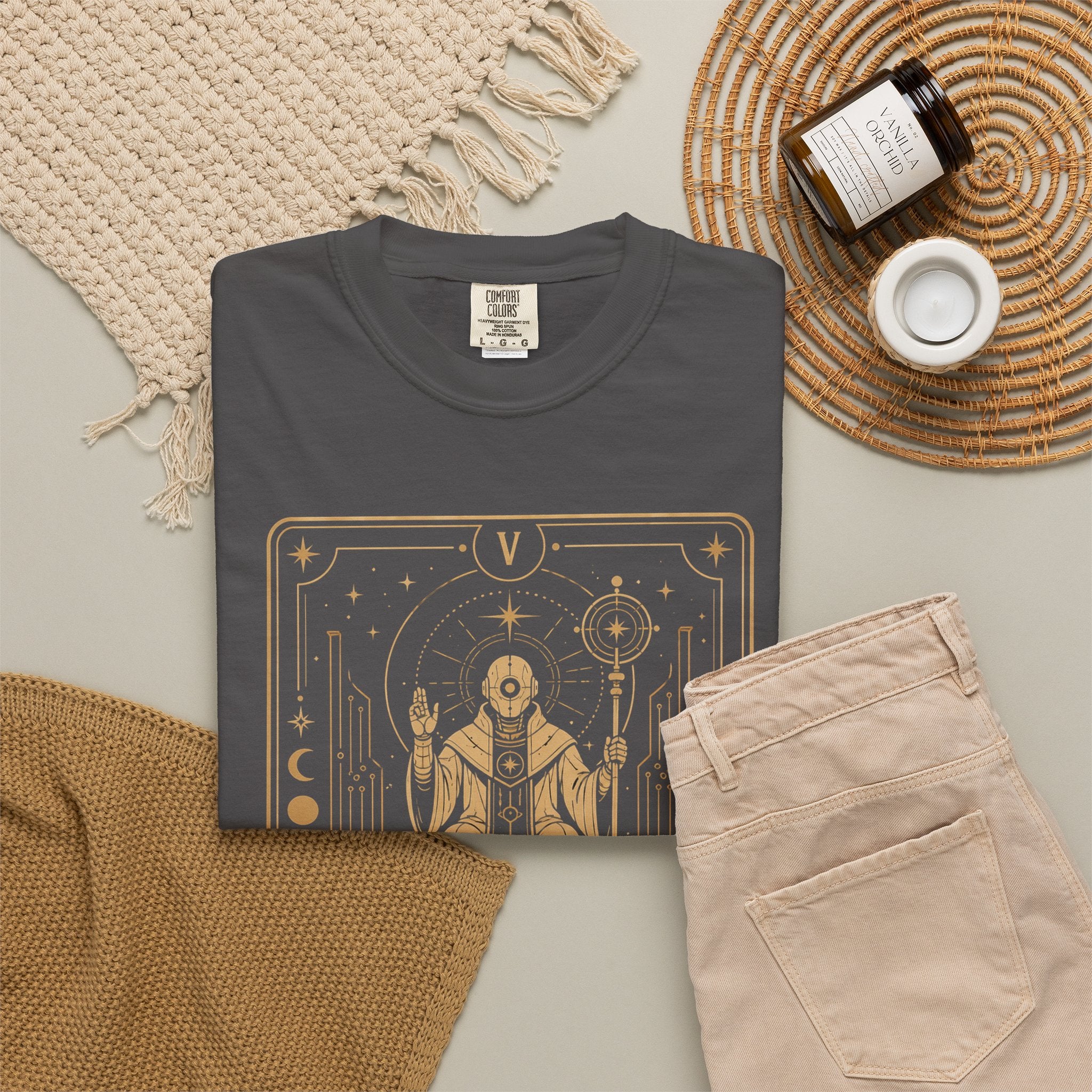 The Hierophant Tarot T-Shirt — Future Arcana Comfort Colors Graphic Tee