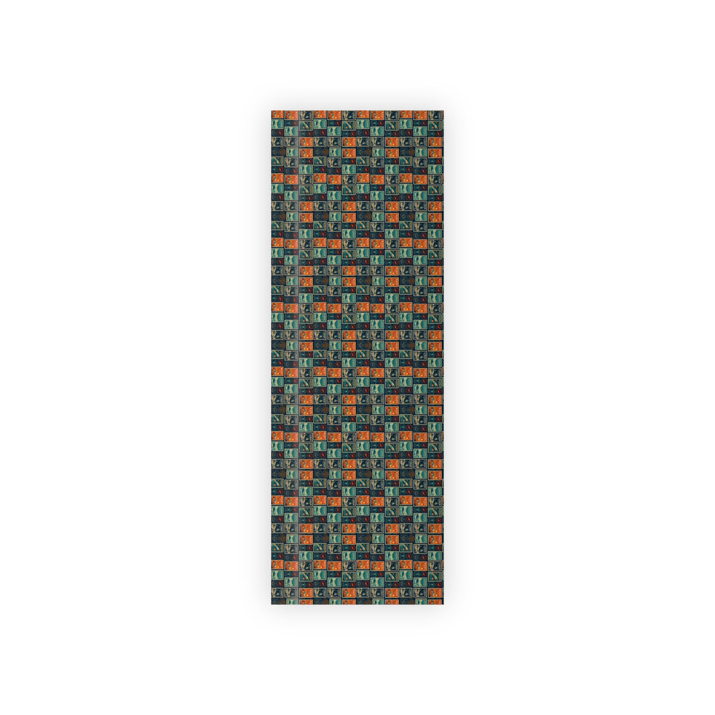 Vintage Planet Postage Stamp Gift Wrap Roll — Retro Travel Wrapping Paper