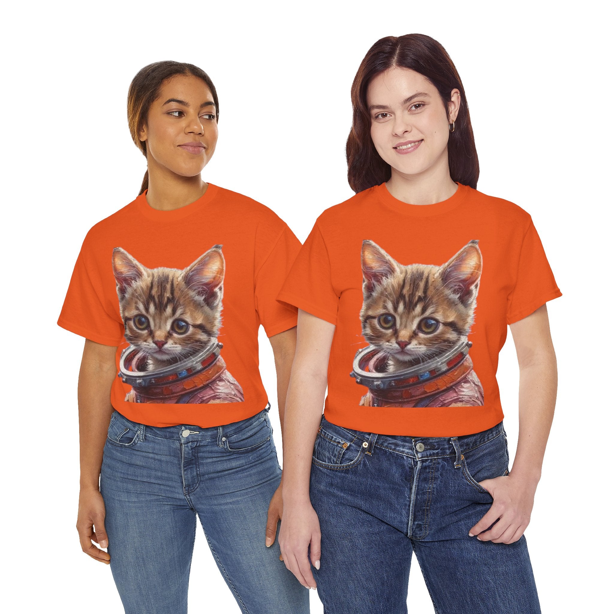 Astronaut Kitty Unisex Heavy Cotton Tee