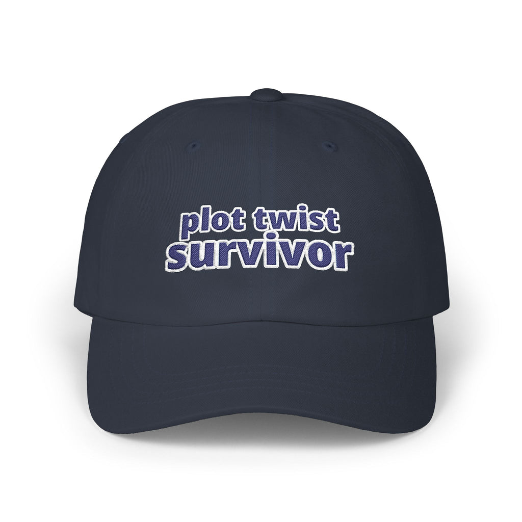 Plot Twist Survivor Embroidered Hat — Funny Resilience Baseball Cap